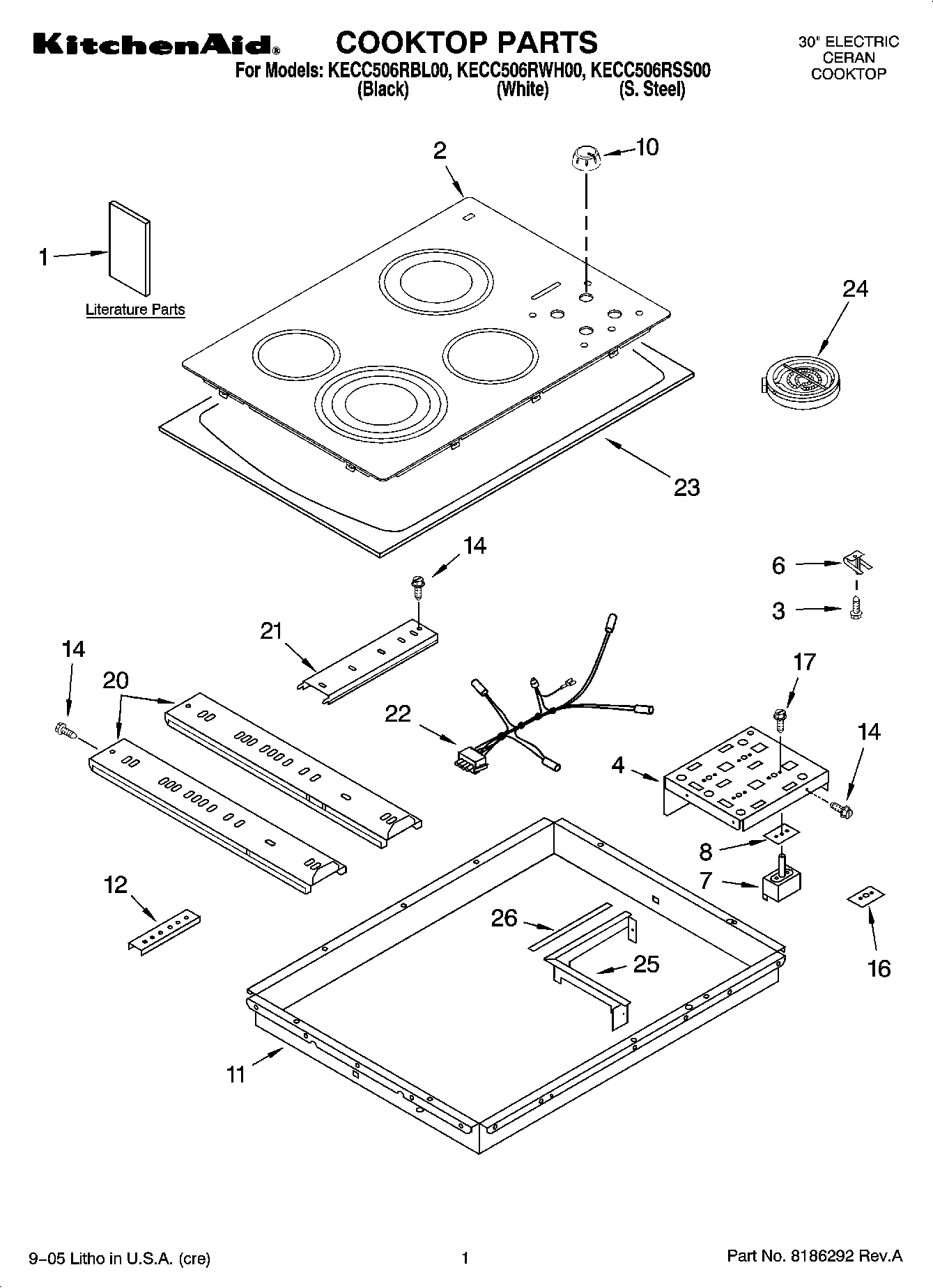 01 - COOKTOP PARTS, OPTIONAL PARTS