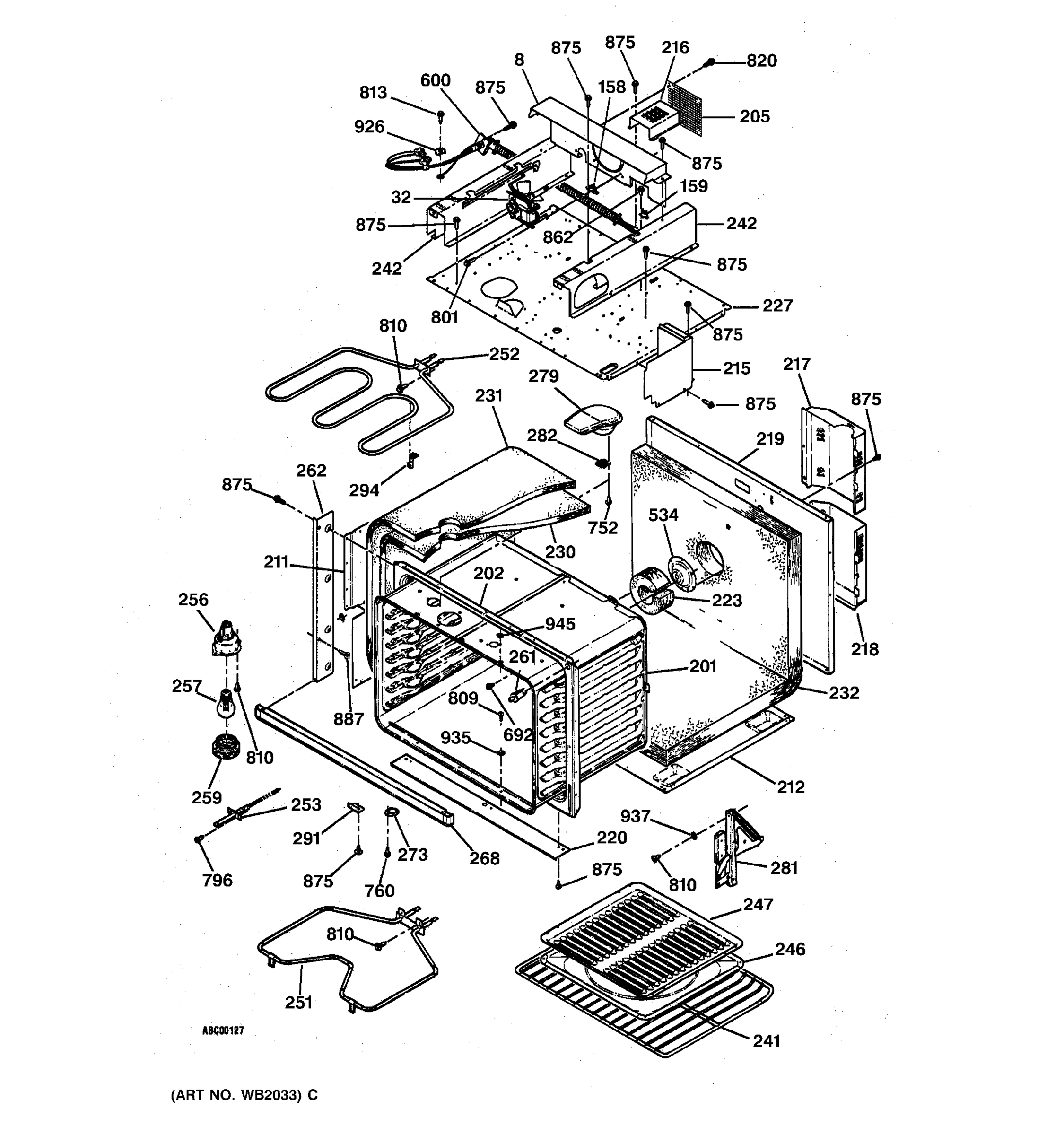 BODY WITH MICROWAVE SUPPORT
