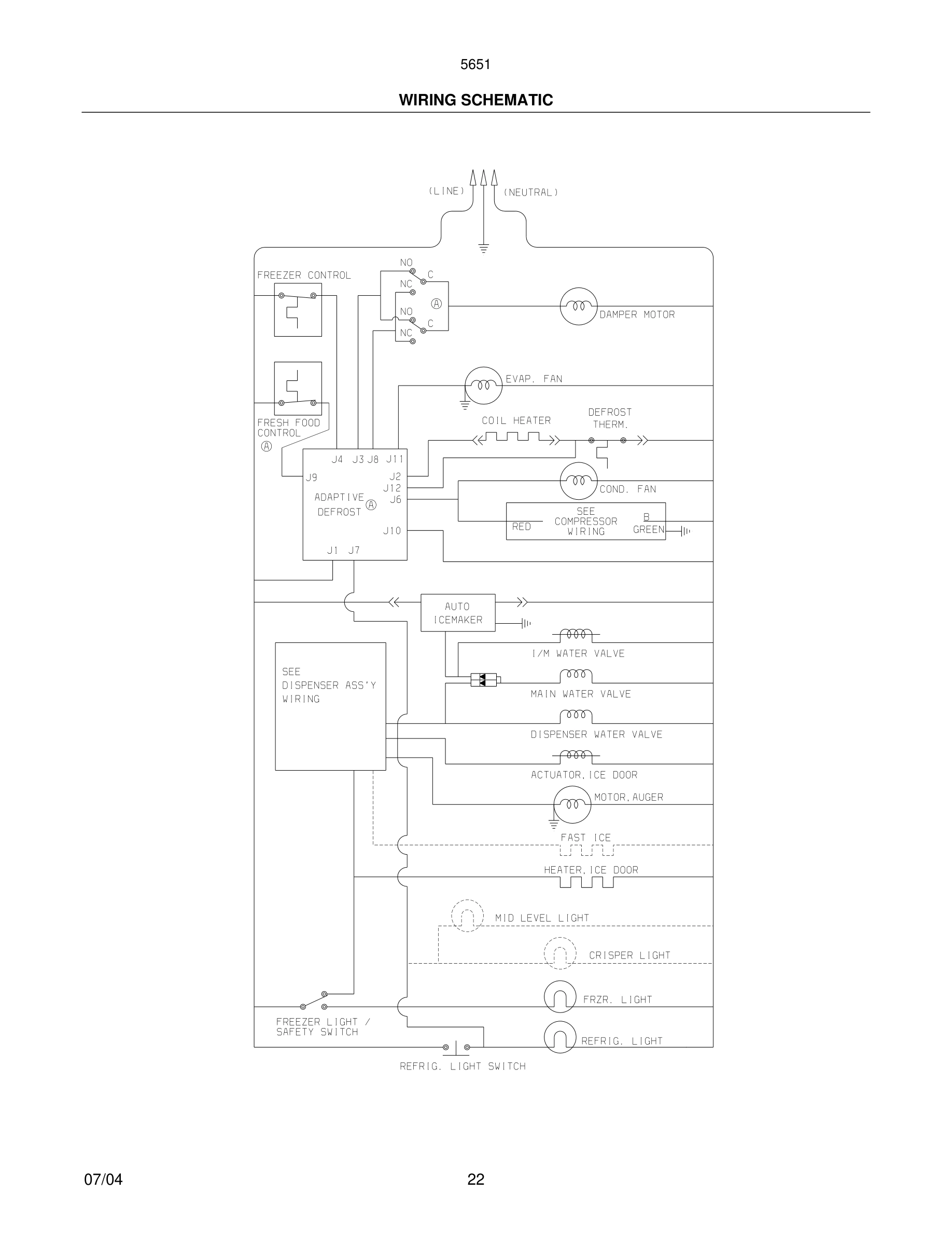 22 - WIRING SCHEMATIC