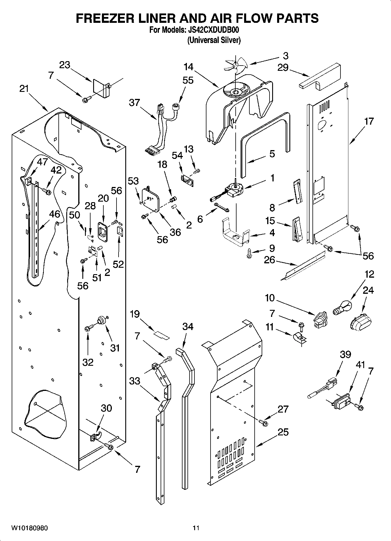 08 - FREEZER LINER AND AIR FLOW PARTS