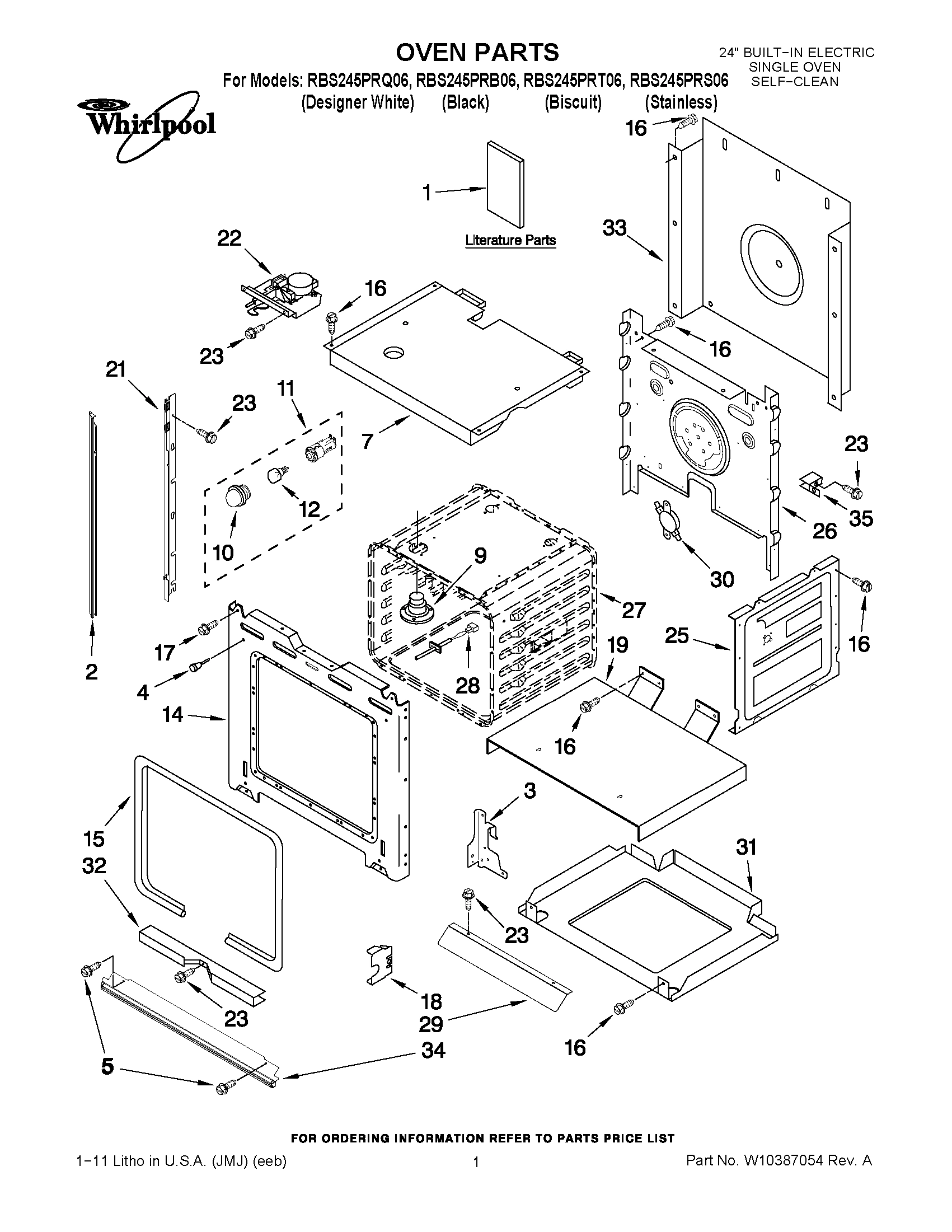 01 - OVEN PARTS