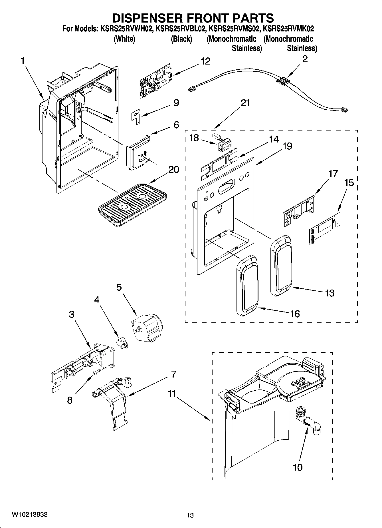 08 - DISPENSER FRONT PARTS