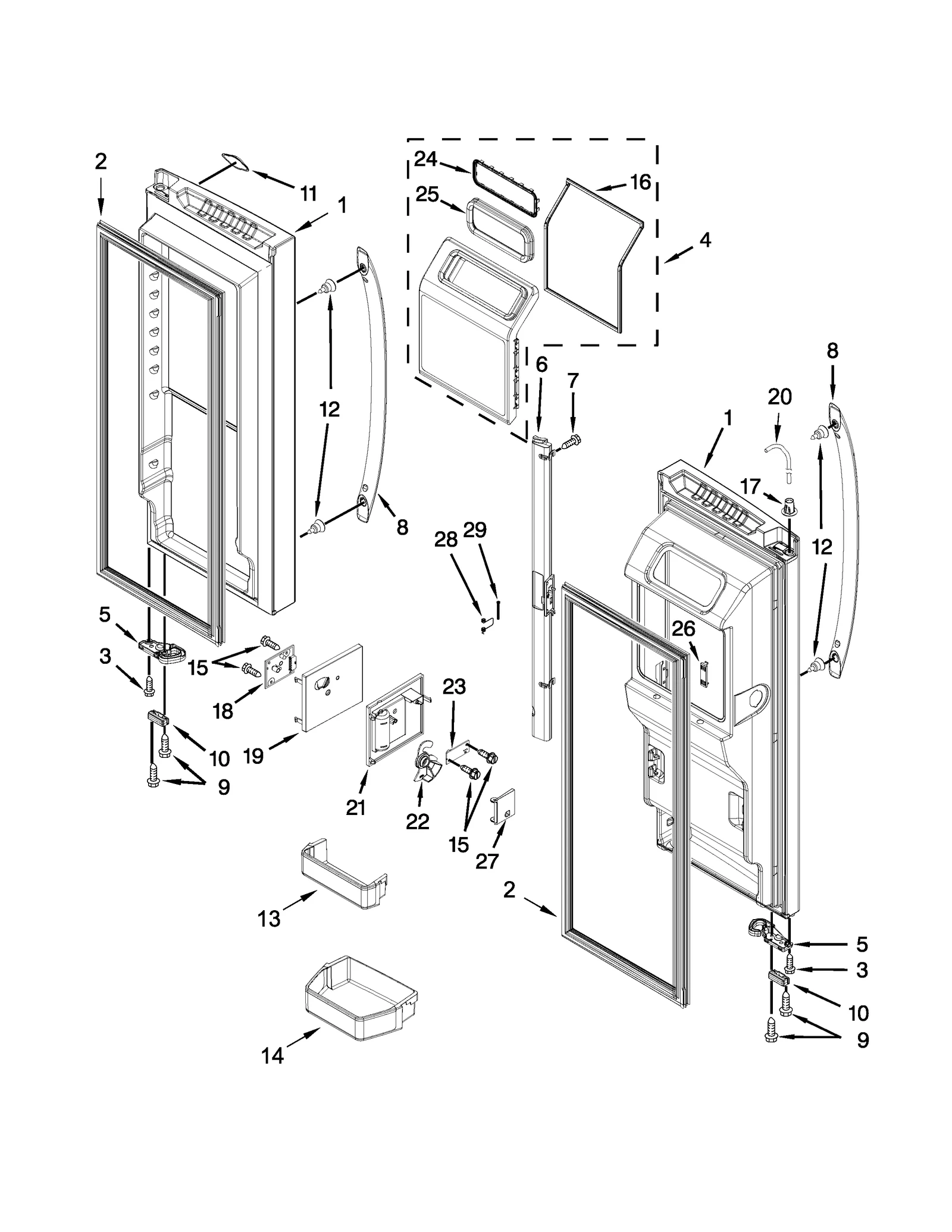 REFRIGERATOR DOOR PARTS