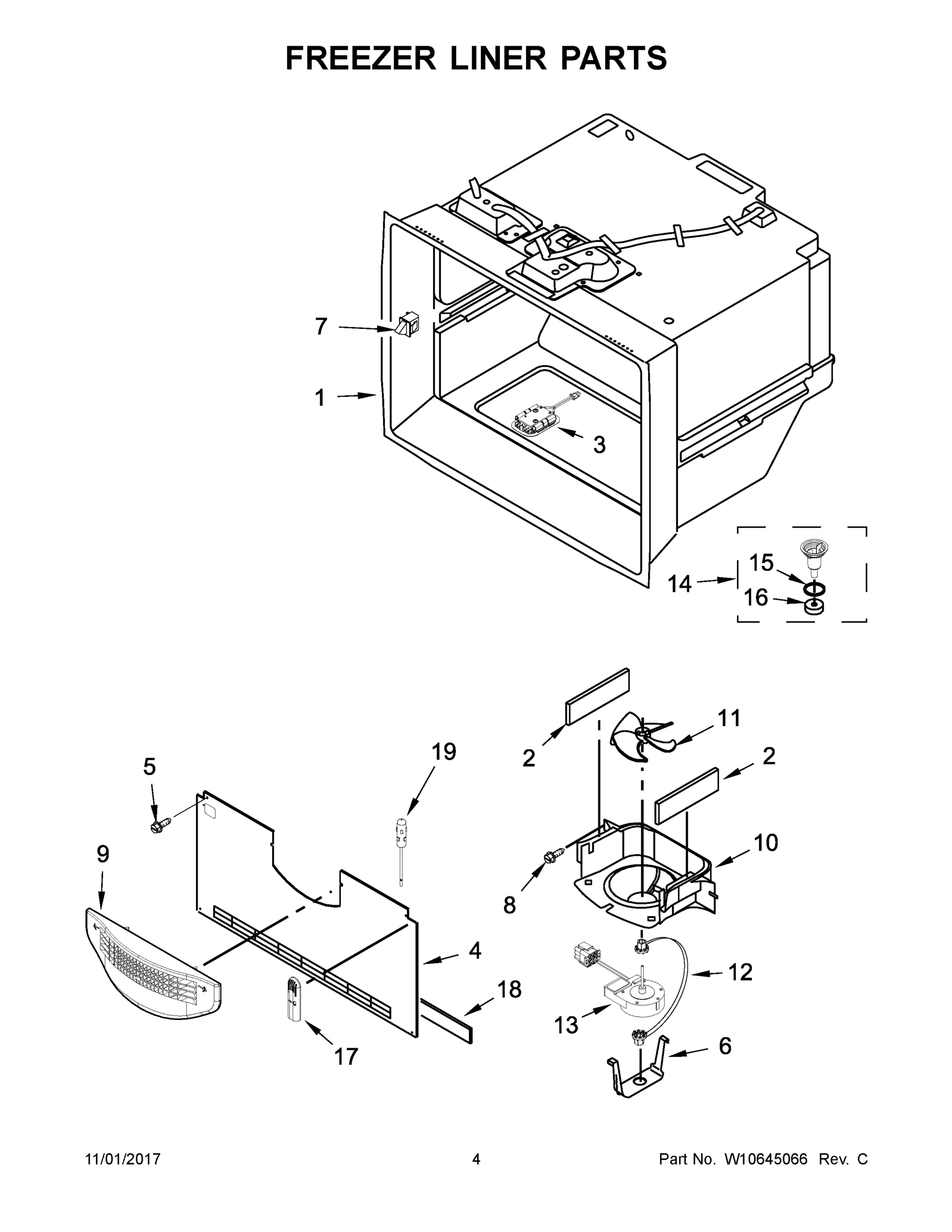 03 - FREEZER LINER PARTS