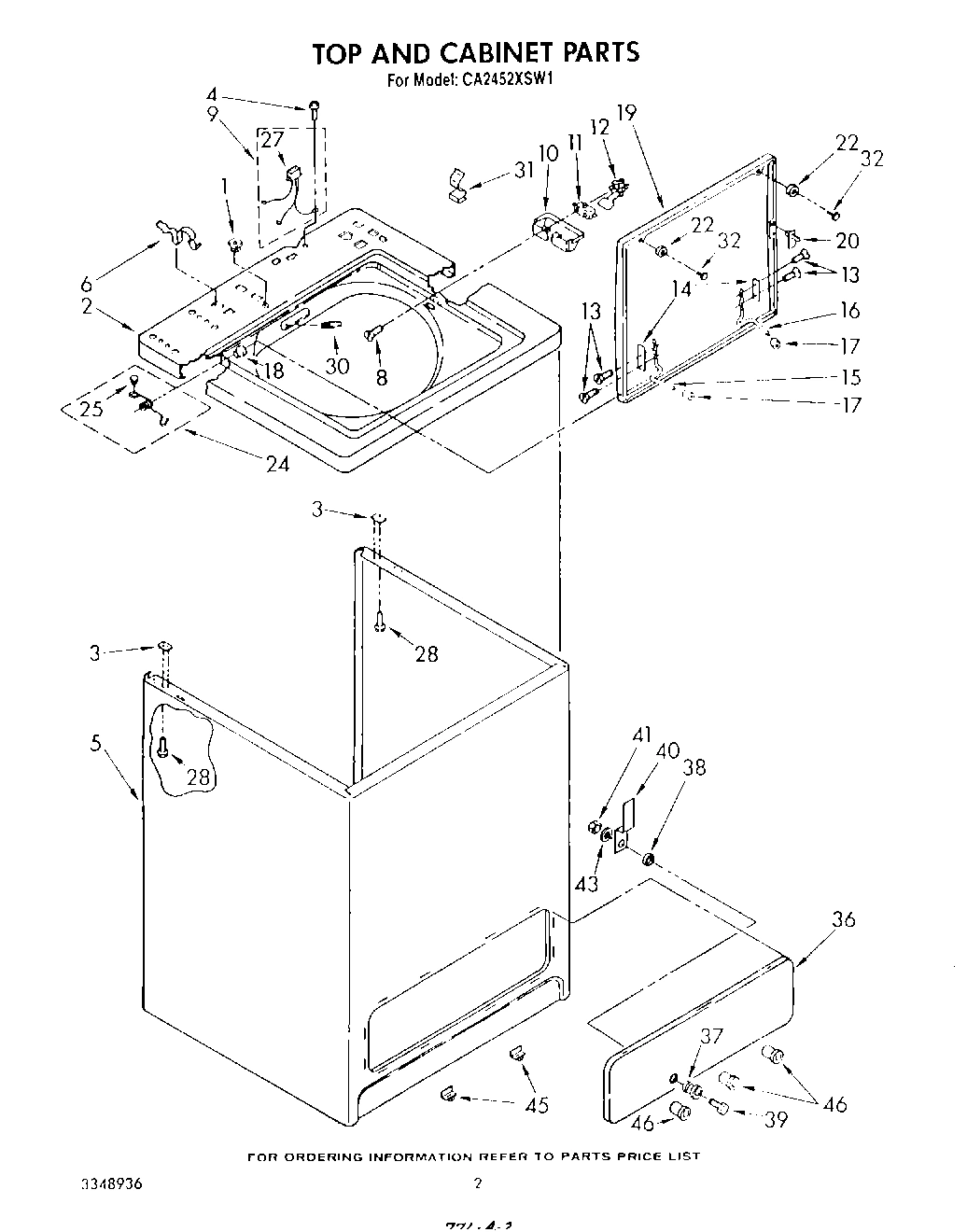 02 - TOP AND CABINET , LITERATURE AND OPTIONAL