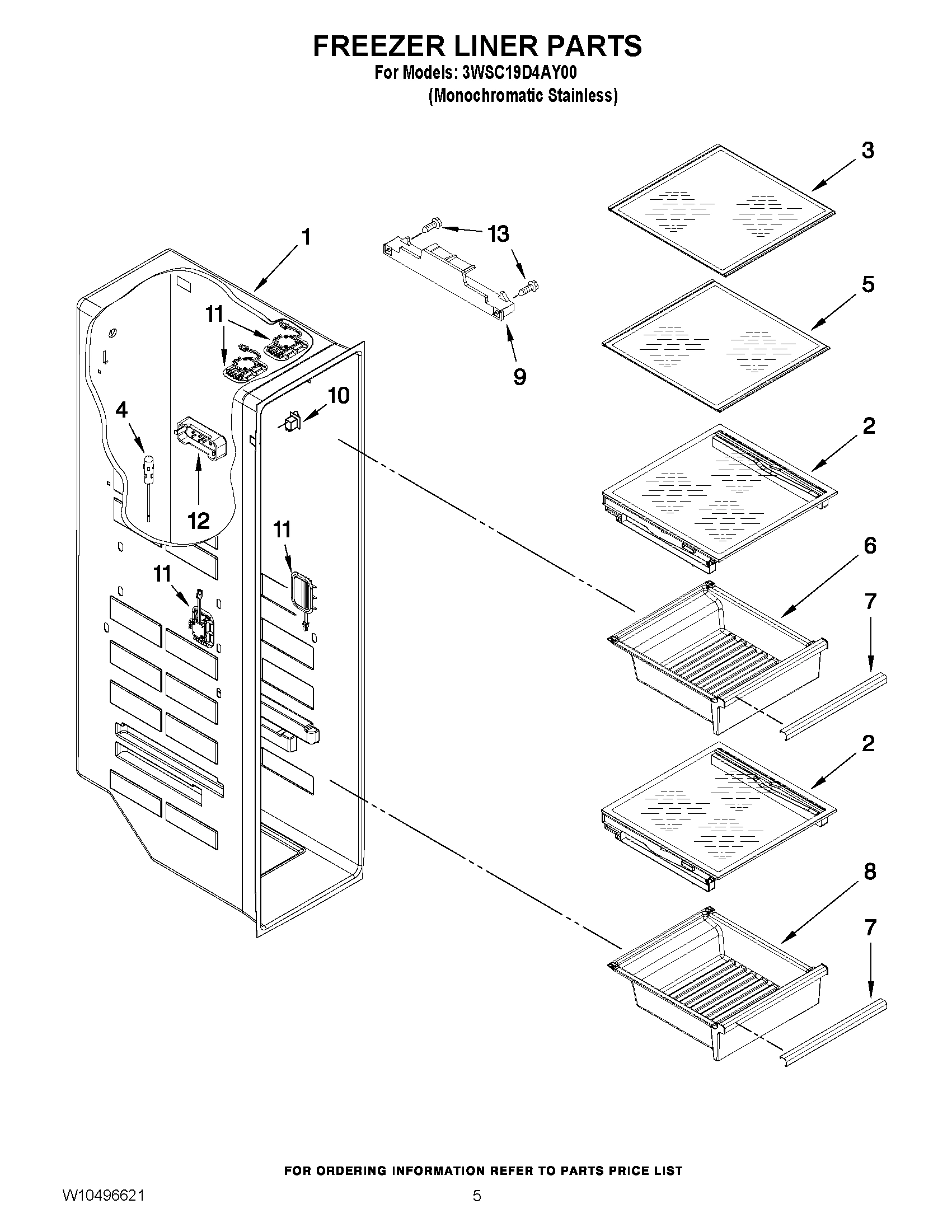 04 - FREEZER LINER PARTS