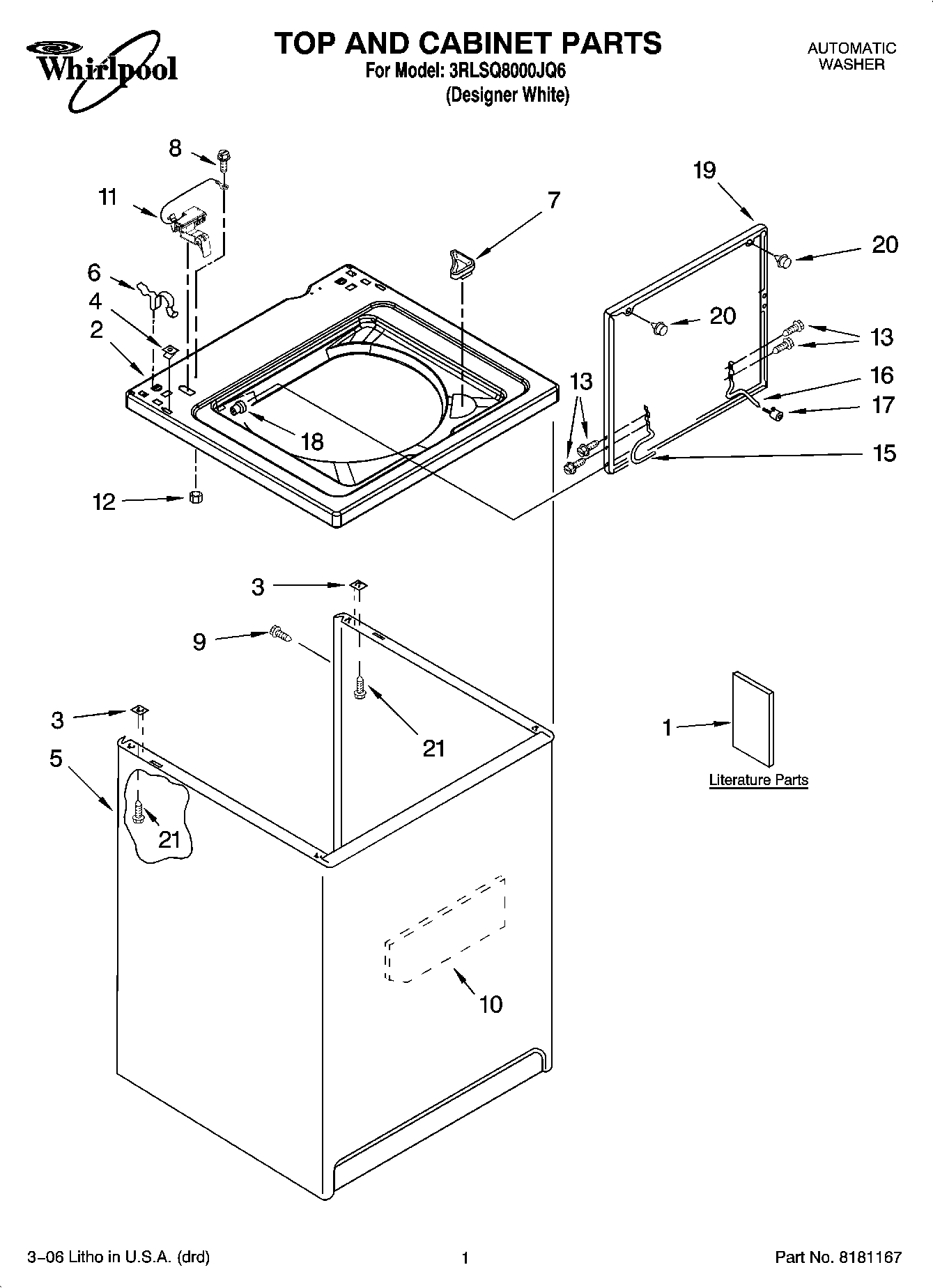 01 - TOP AND CABINET PARTS