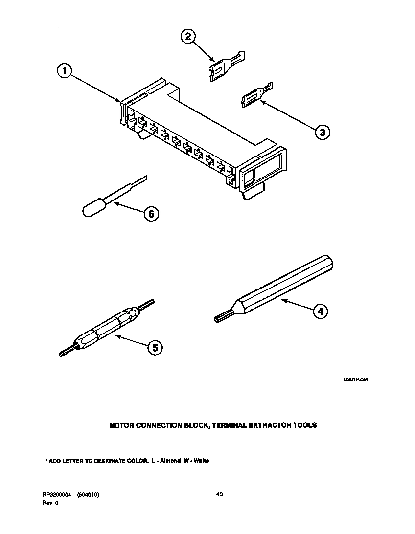12 - MOTOR CONN BLOCK/TERM EXTRACTOR TOOLS
