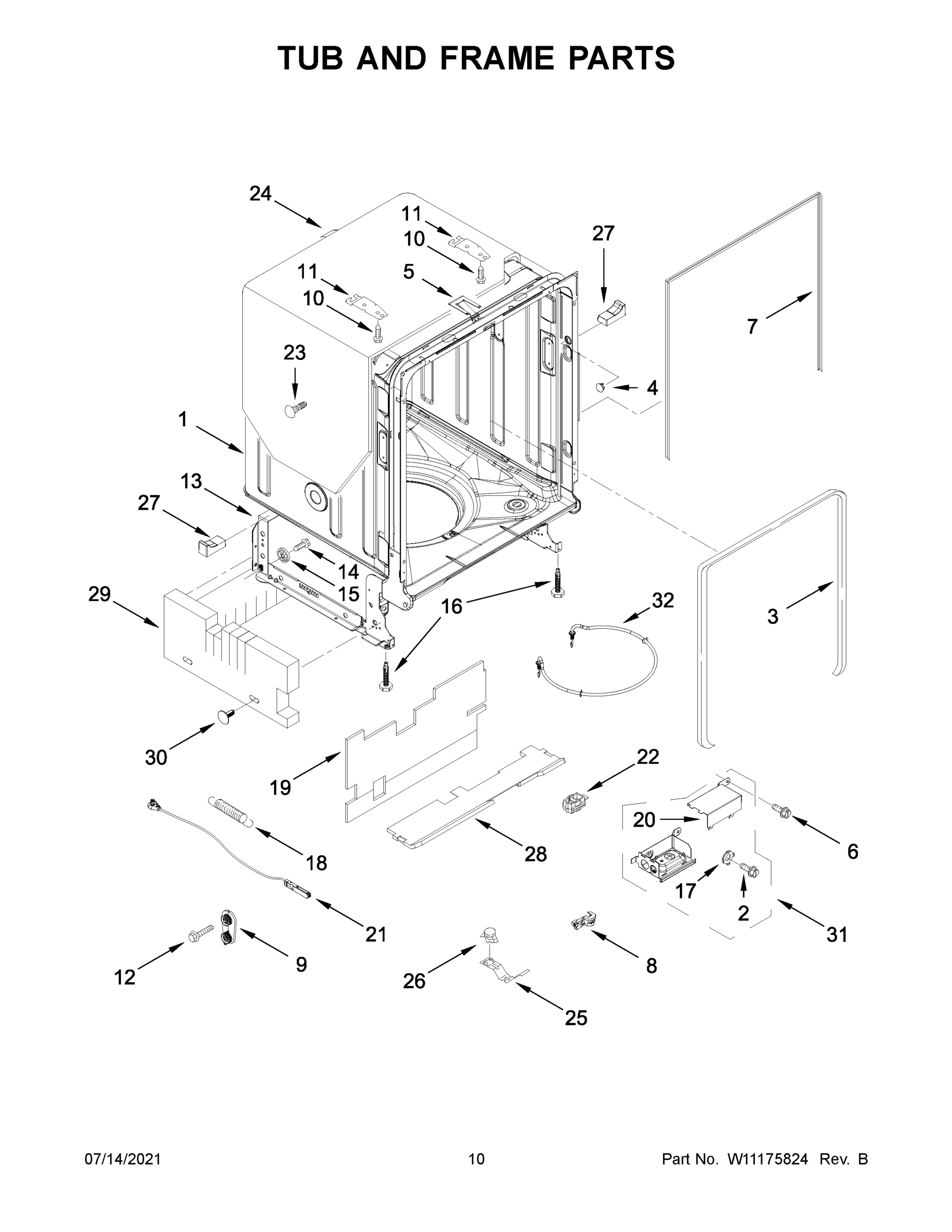 06 - TUB AND FRAME PARTS