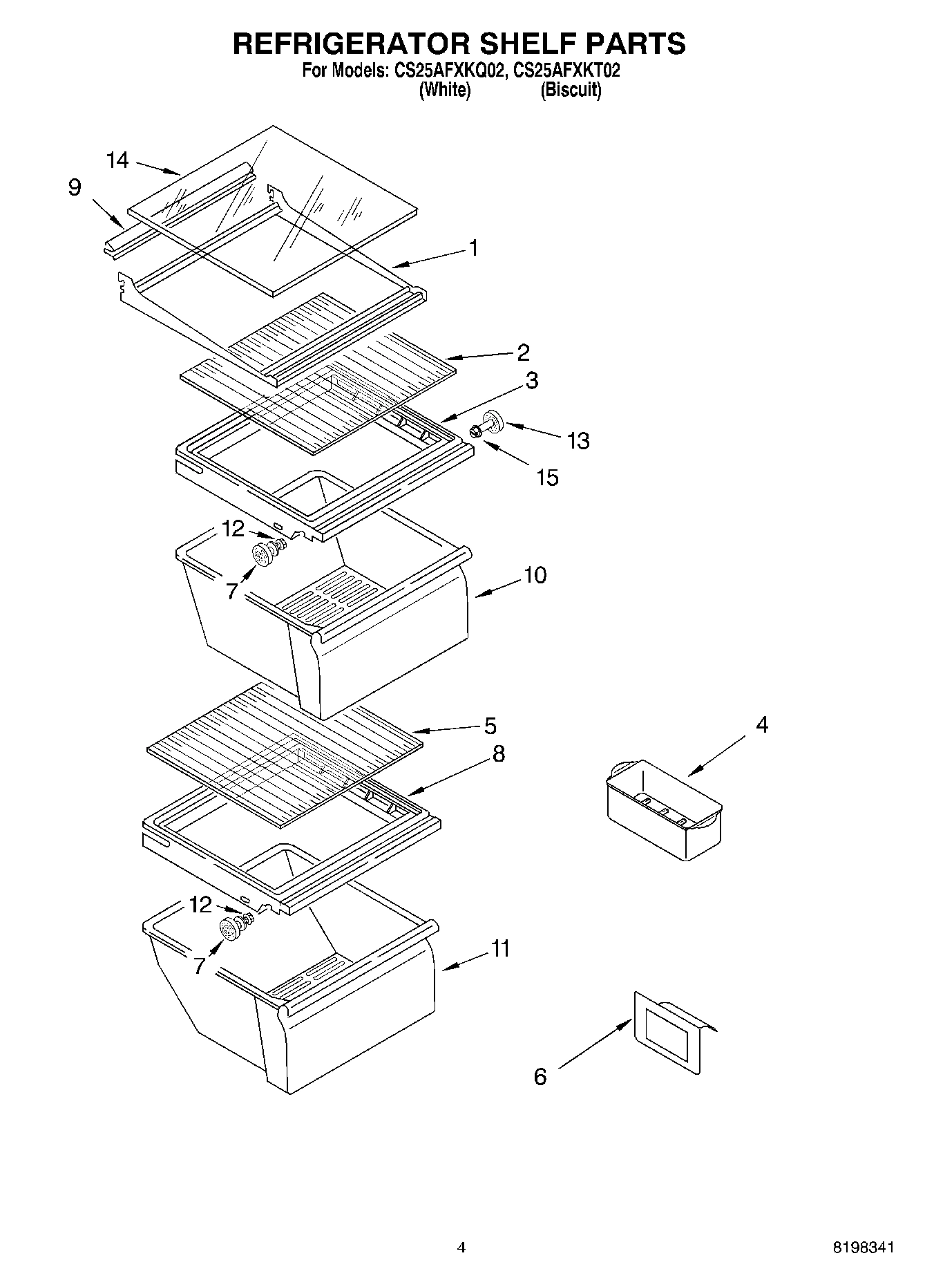 03 - REFRIGERATOR SHELF PARTS