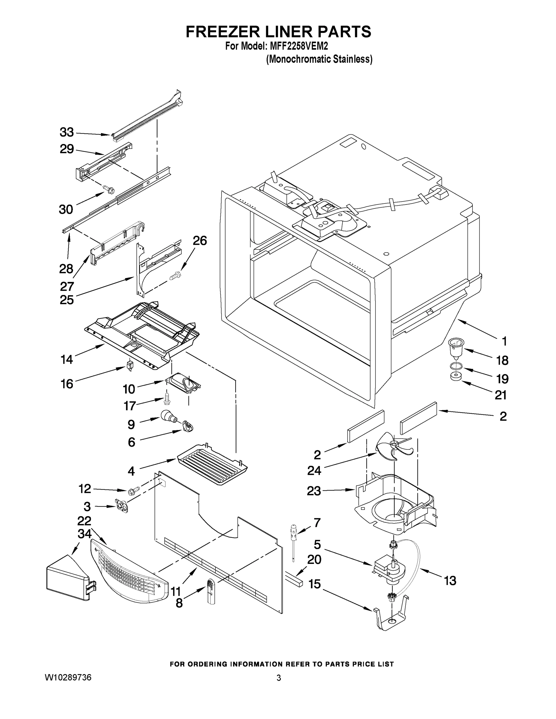 02 - FREEZER LINER PARTS