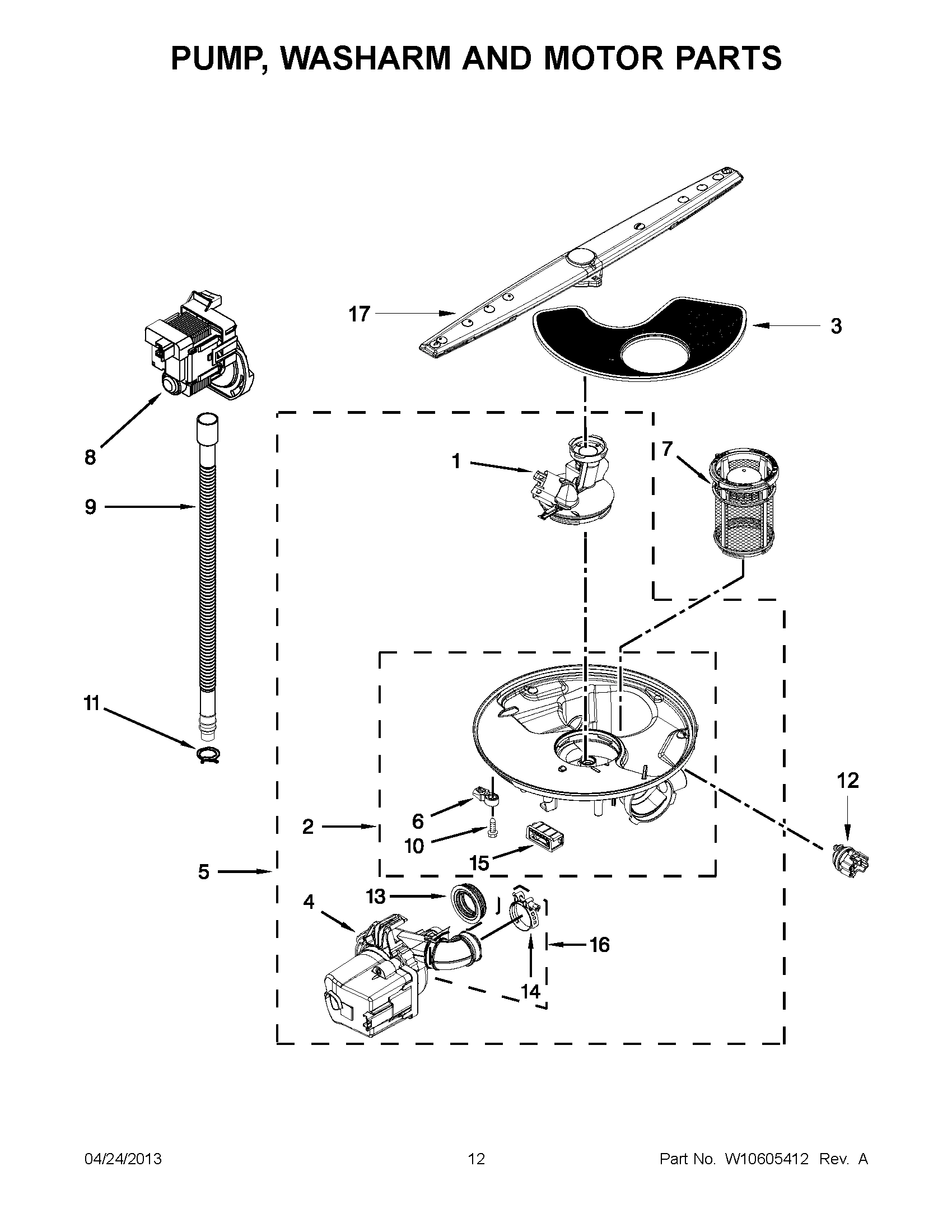 06 - PUMP, WASHARM AND MOTOR PARTS