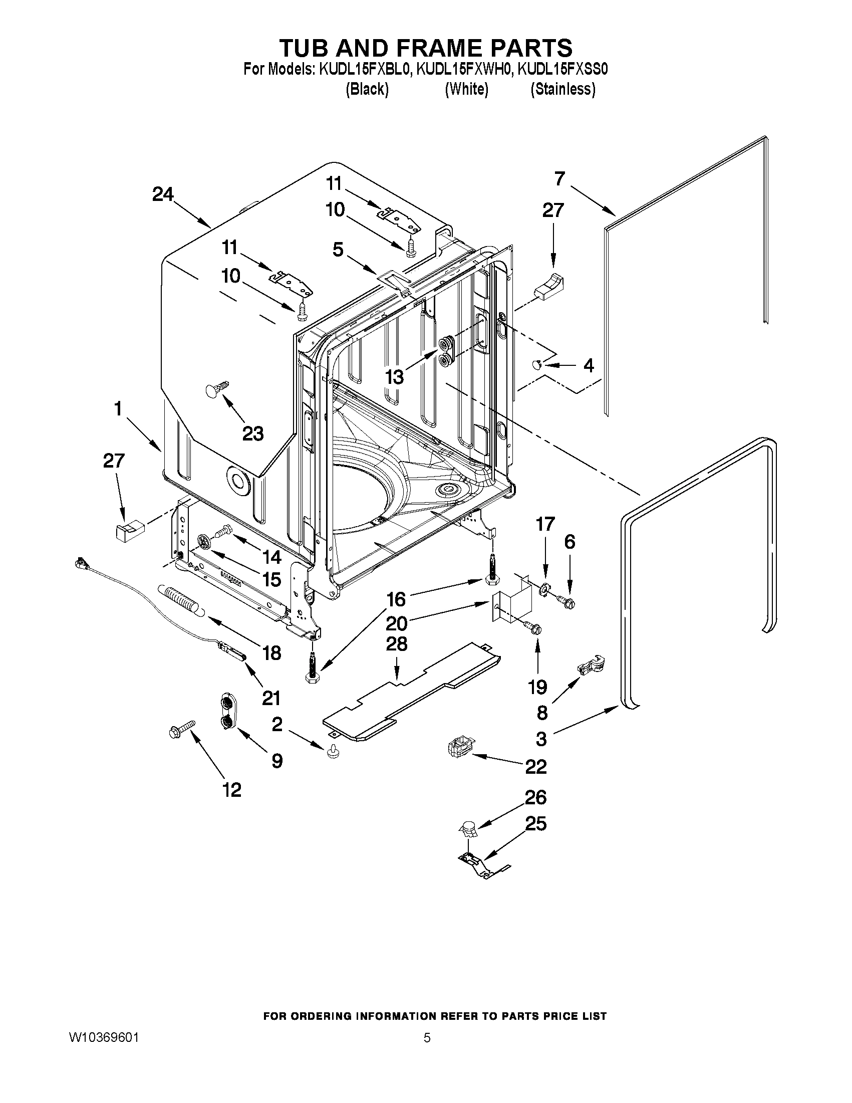 05 - TUB AND FRAME PARTS