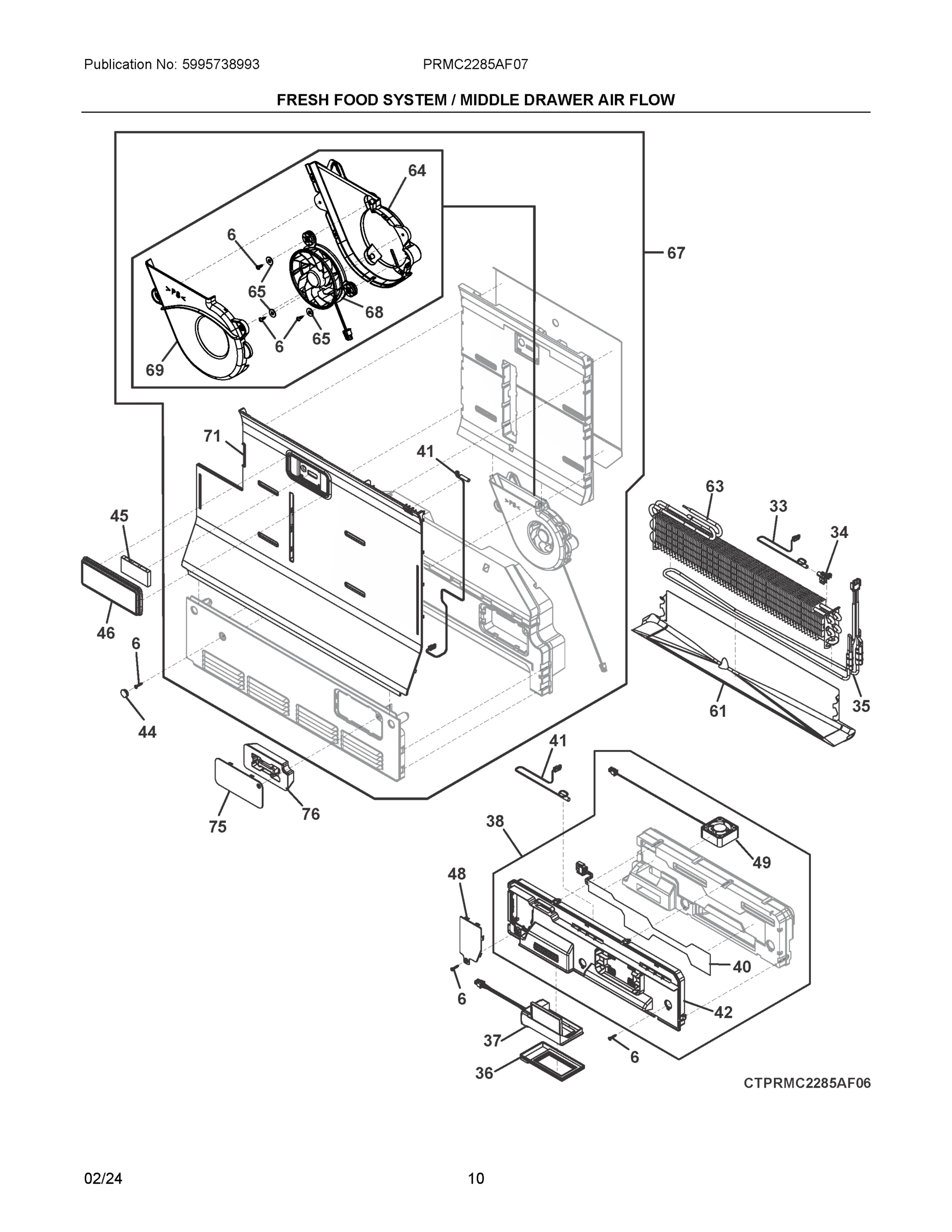 06 - FRESH FOOD SYSTEM / MIDDLE DRAWER AIR FLOW
