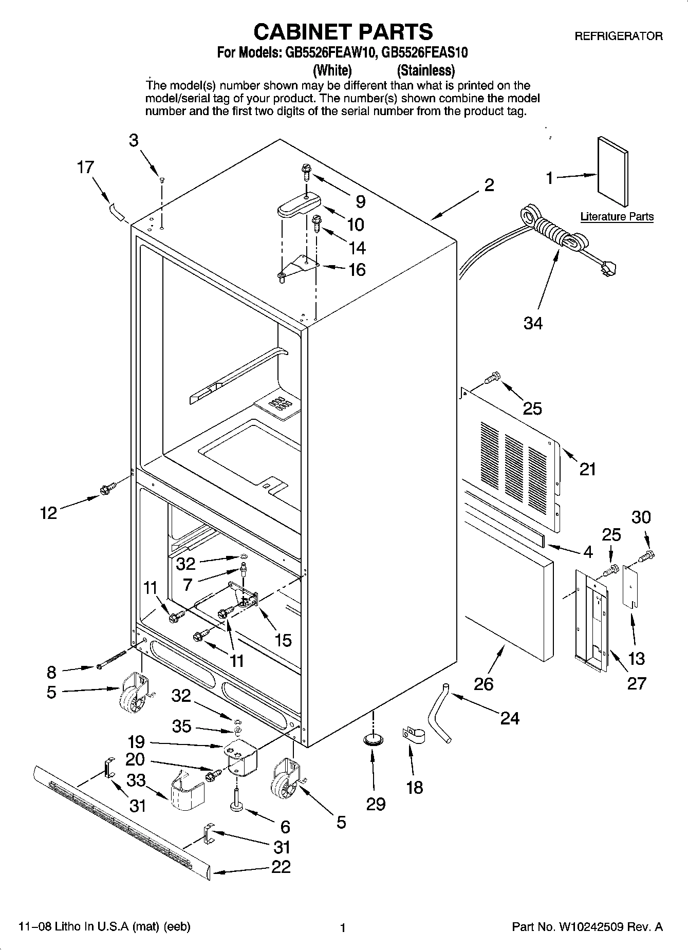 01 - CABINET PARTS