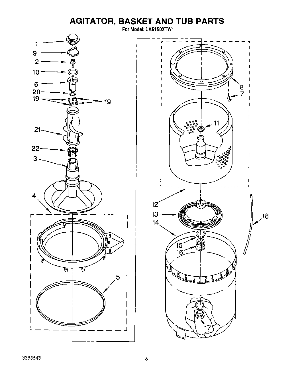04 - AGITATOR, BASKET AND TUB