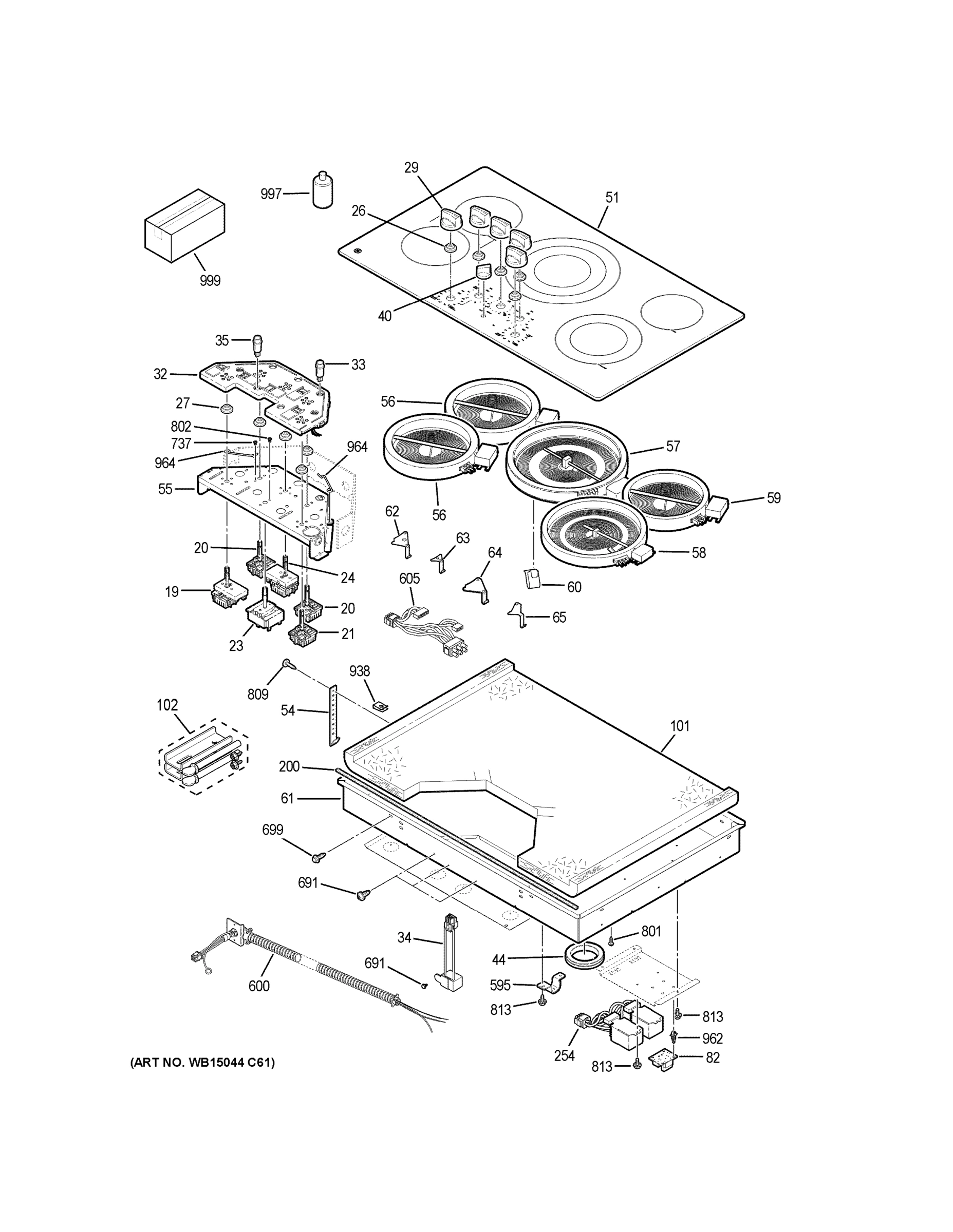 CONTROL PANEL & COOKTOP