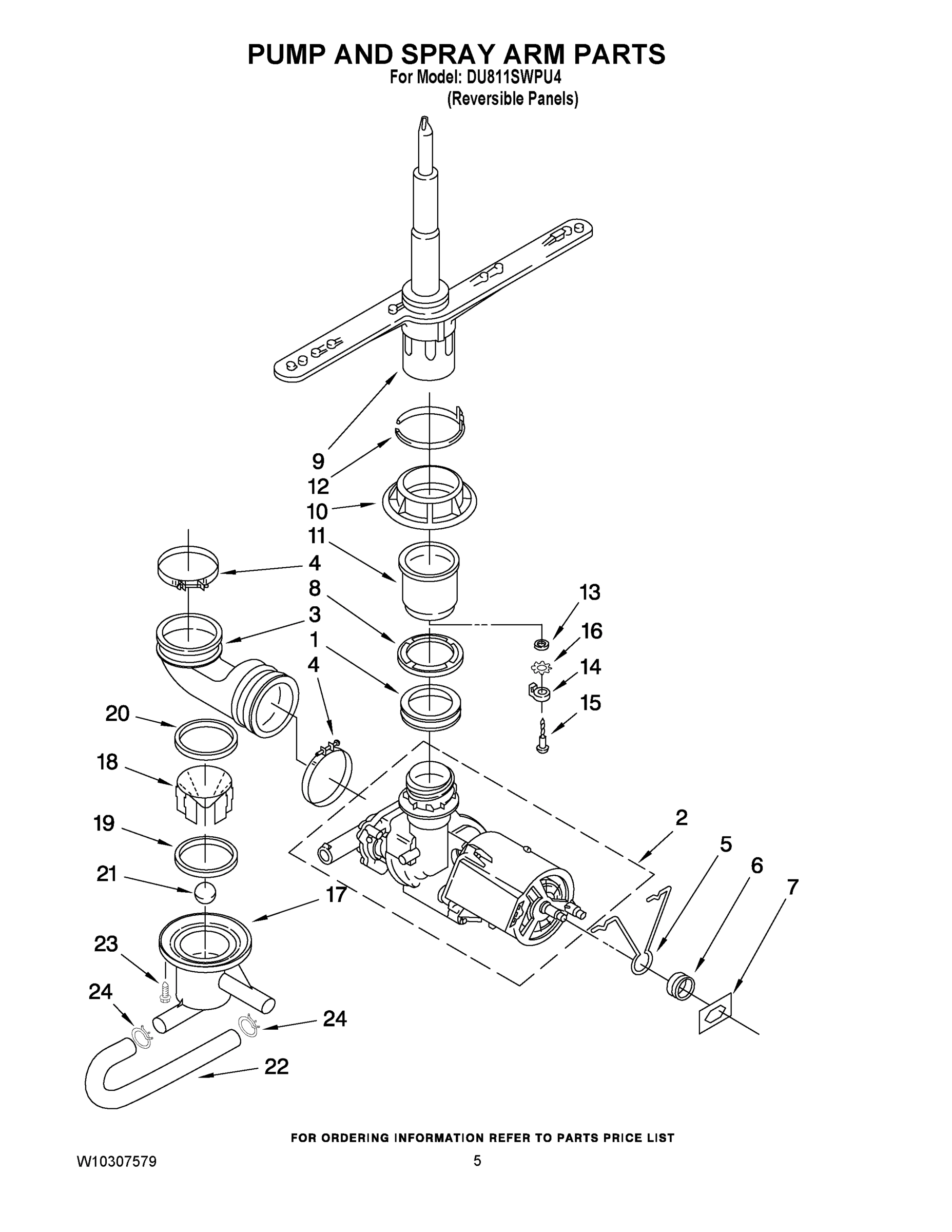 04 - PUMP AND SPRAY ARM PARTS