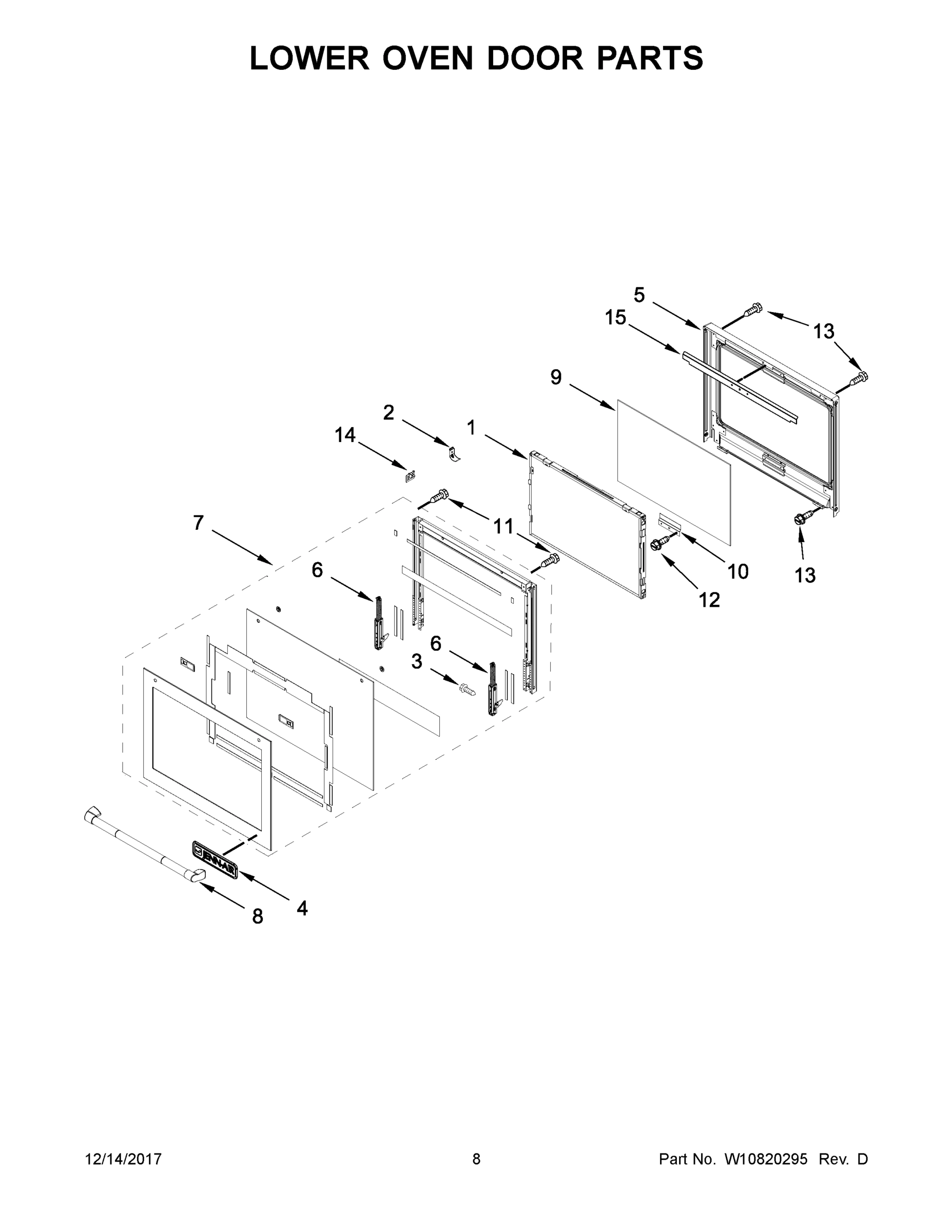 05 - LOWER OVEN DOOR PARTS
