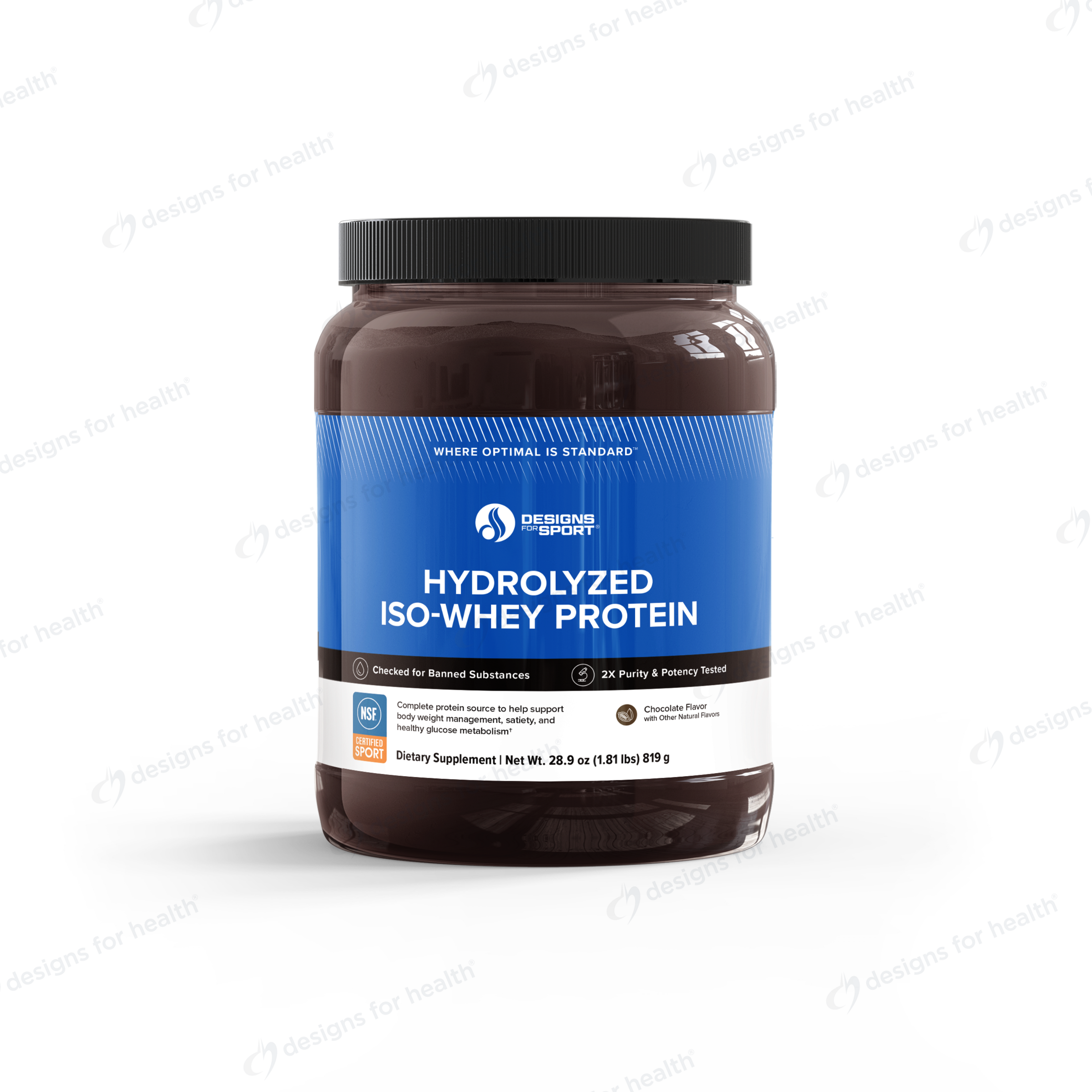 Hydrolyzed Iso Whey Protein Designs for Health supplement