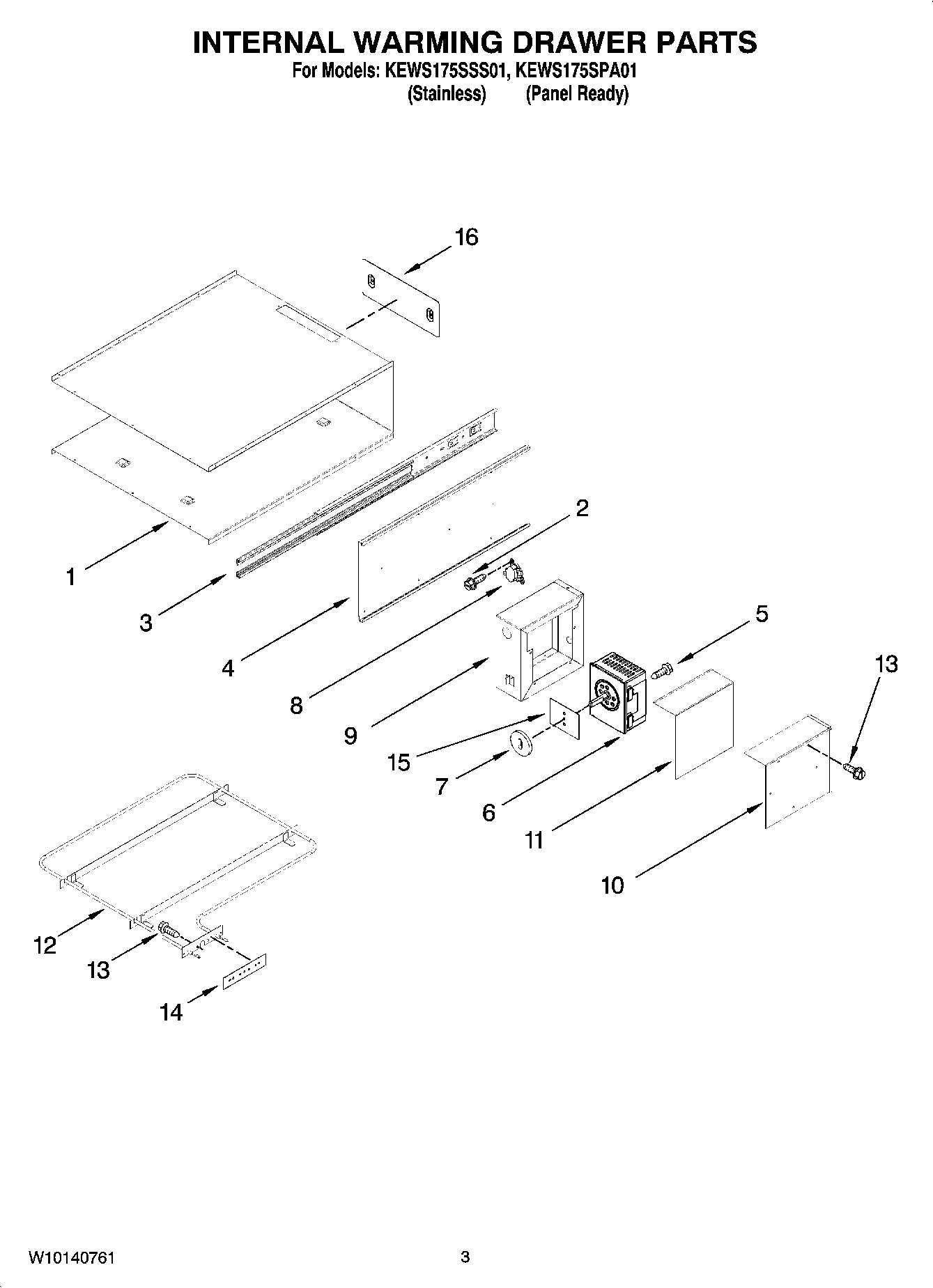 02 - INTERNAL WARMING DRAWER PARTS