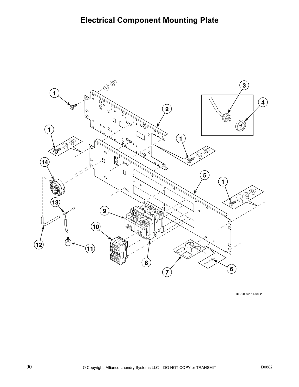Electrical Component Mounting Plate