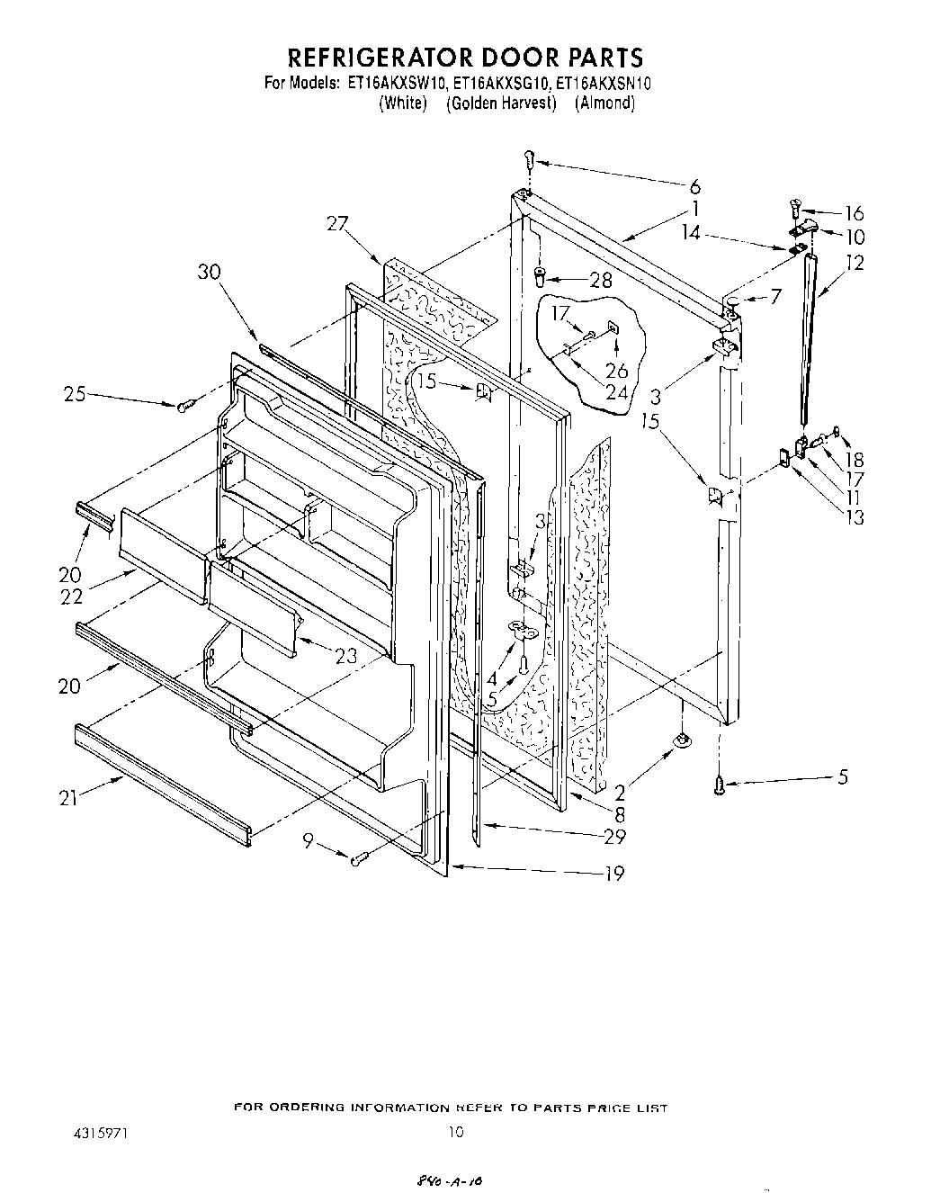 07 - REFRIGERATOR DOOR , LIT/OPTIONAL