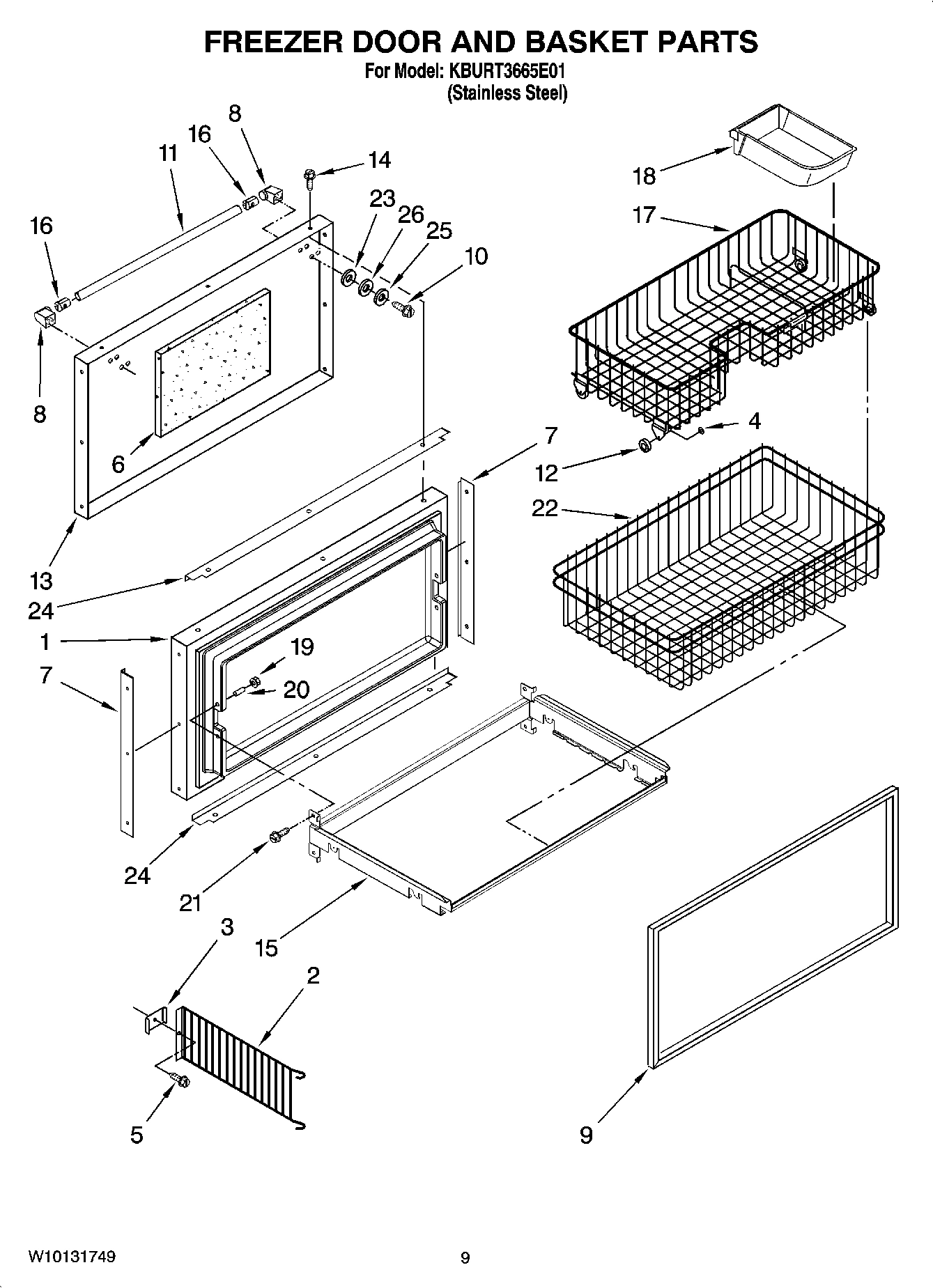 06 - FREEZER DOOR AND BASKET PARTS