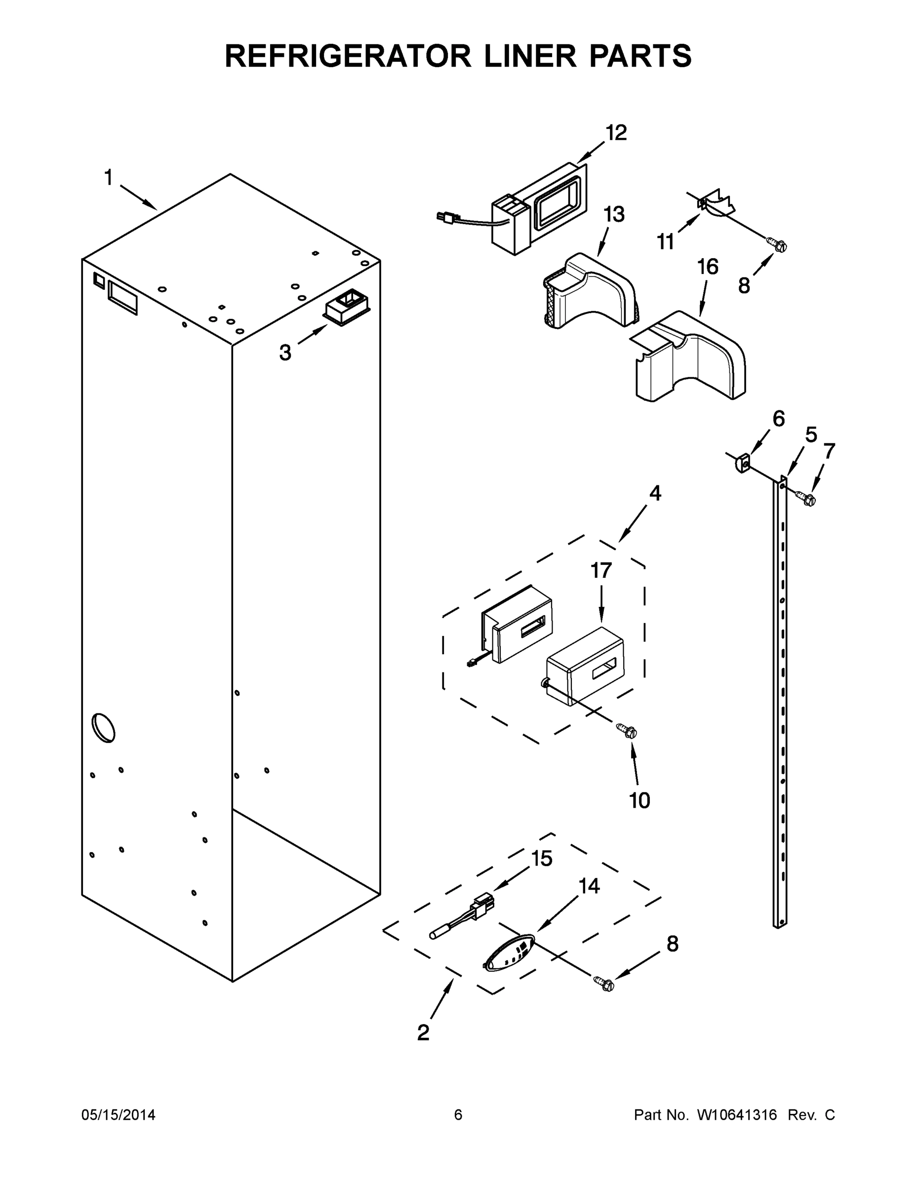 04 - REFRIGERATOR LINER PARTS