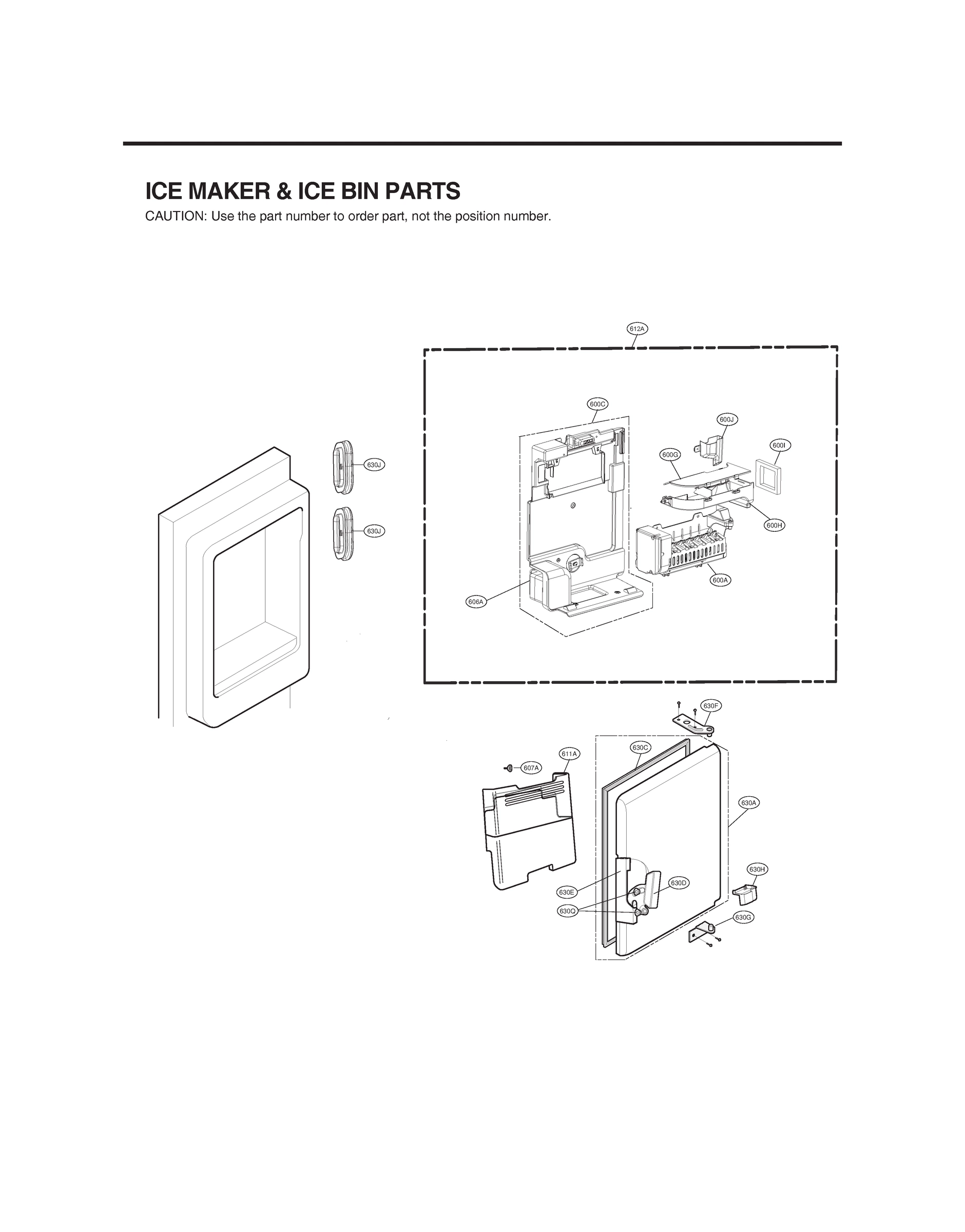 ICE MAKER & ICE BIN PARTS