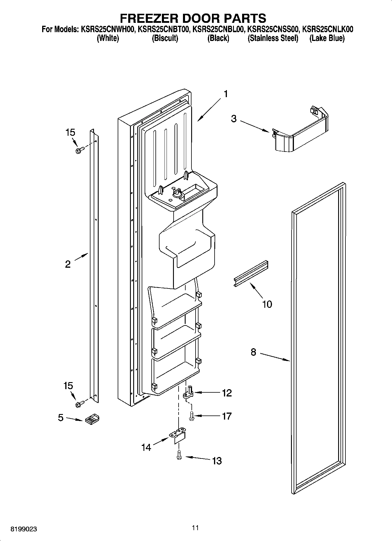 07 - FREEZER DOOR PARTS