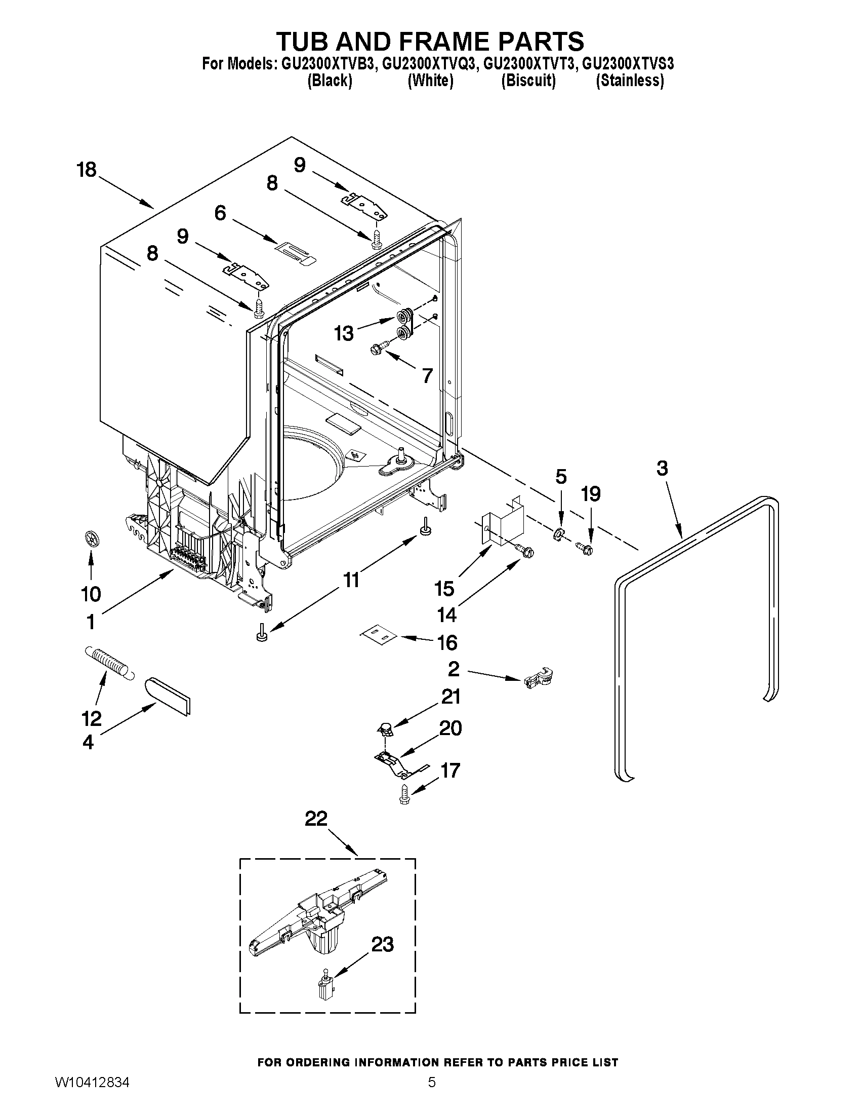 05 - TUB AND FRAME PARTS