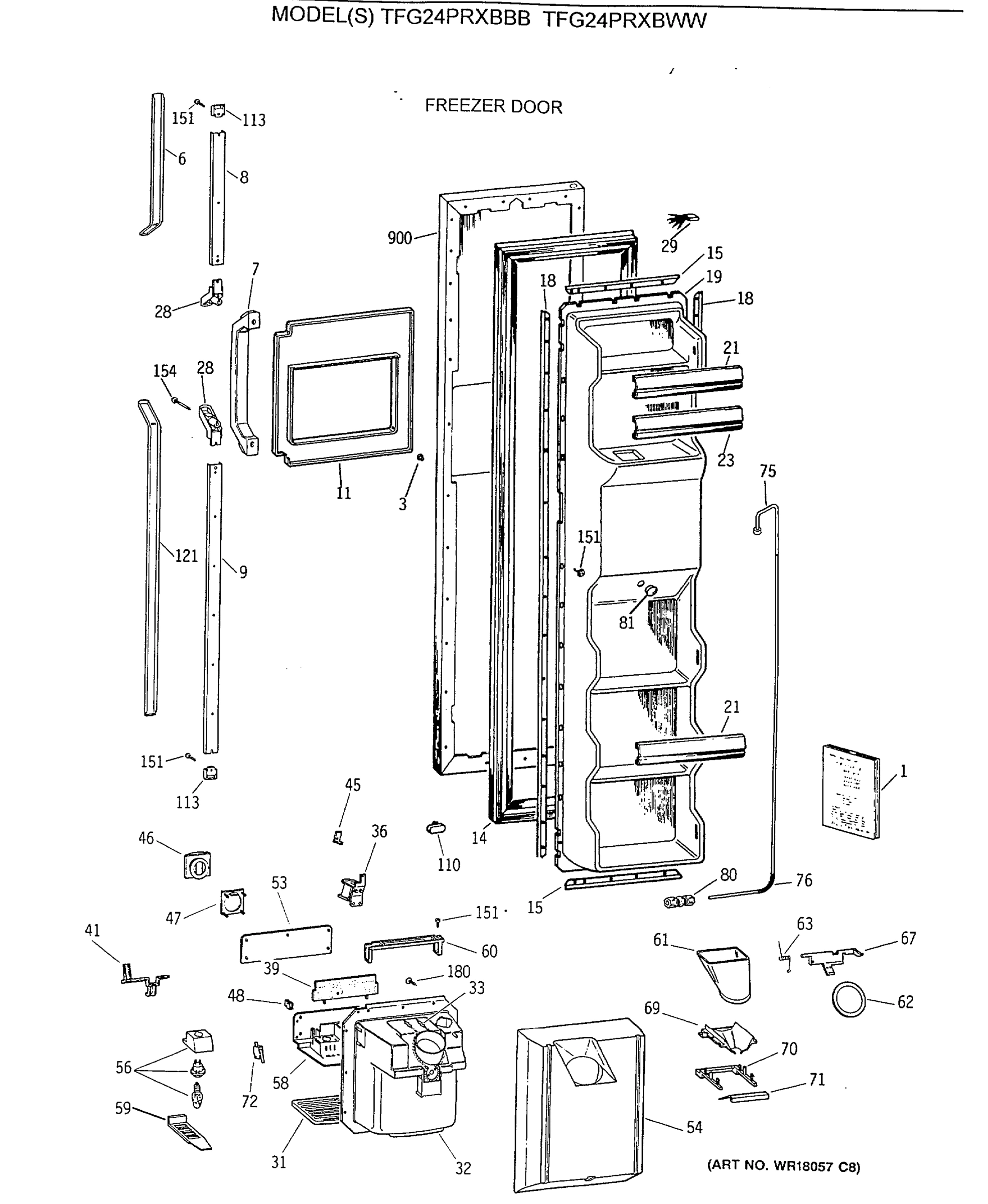 FREEZER DOOR