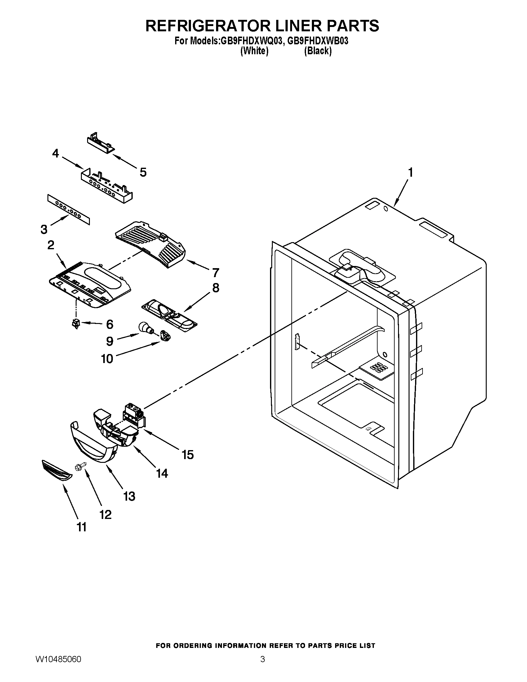 02 - REFRIGERATOR LINER PARTS