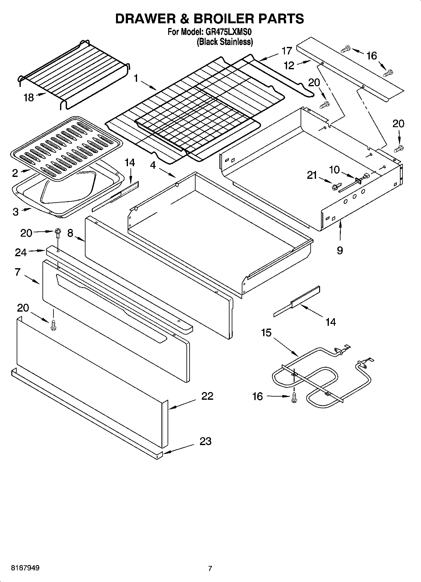 05 - DRAWER & BROILER PARTS, MISCELLANEOUS PARTS