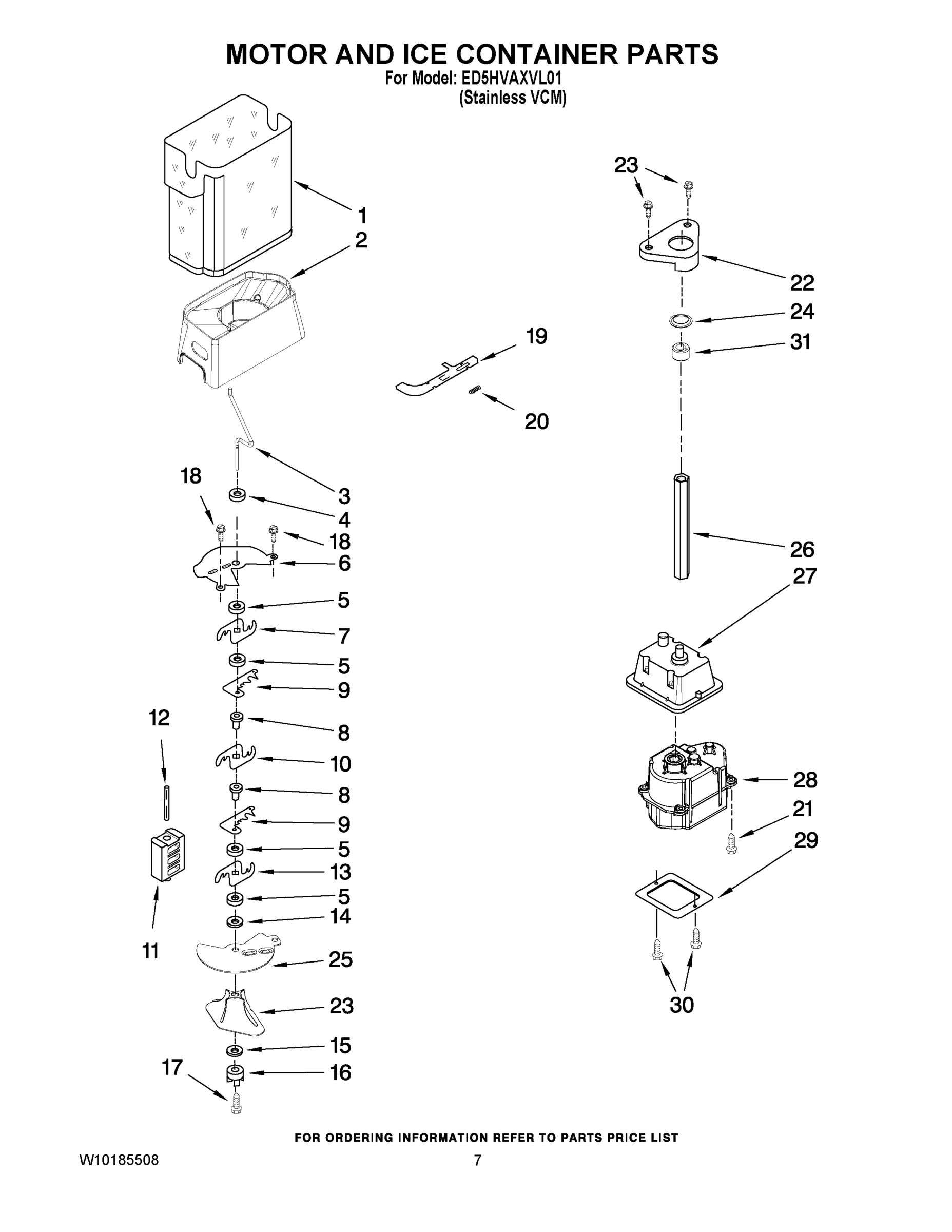 05 - MOTOR AND ICE CONTAINER PARTS