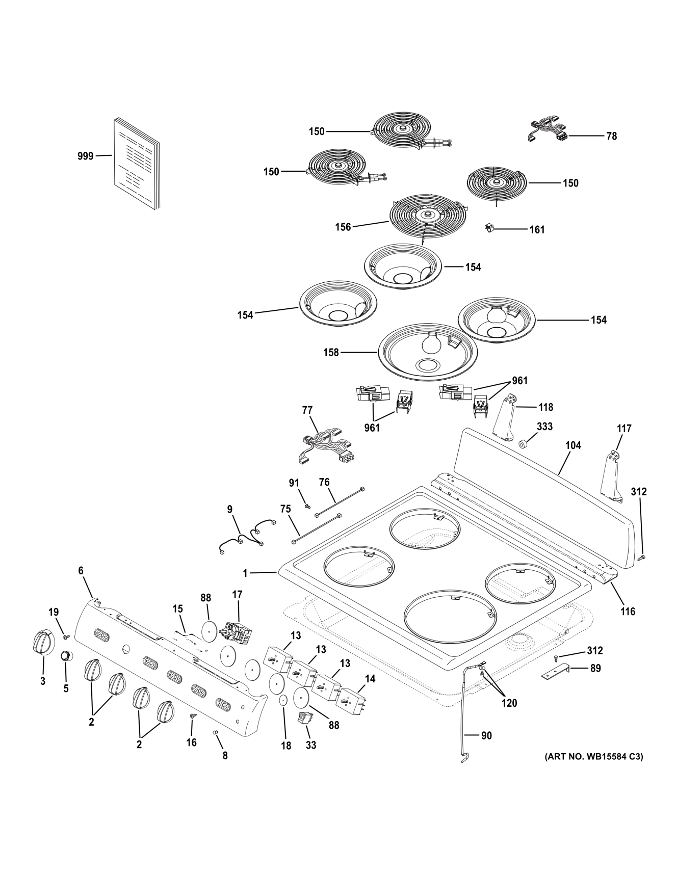 CONTROL PANEL & COOKTOP