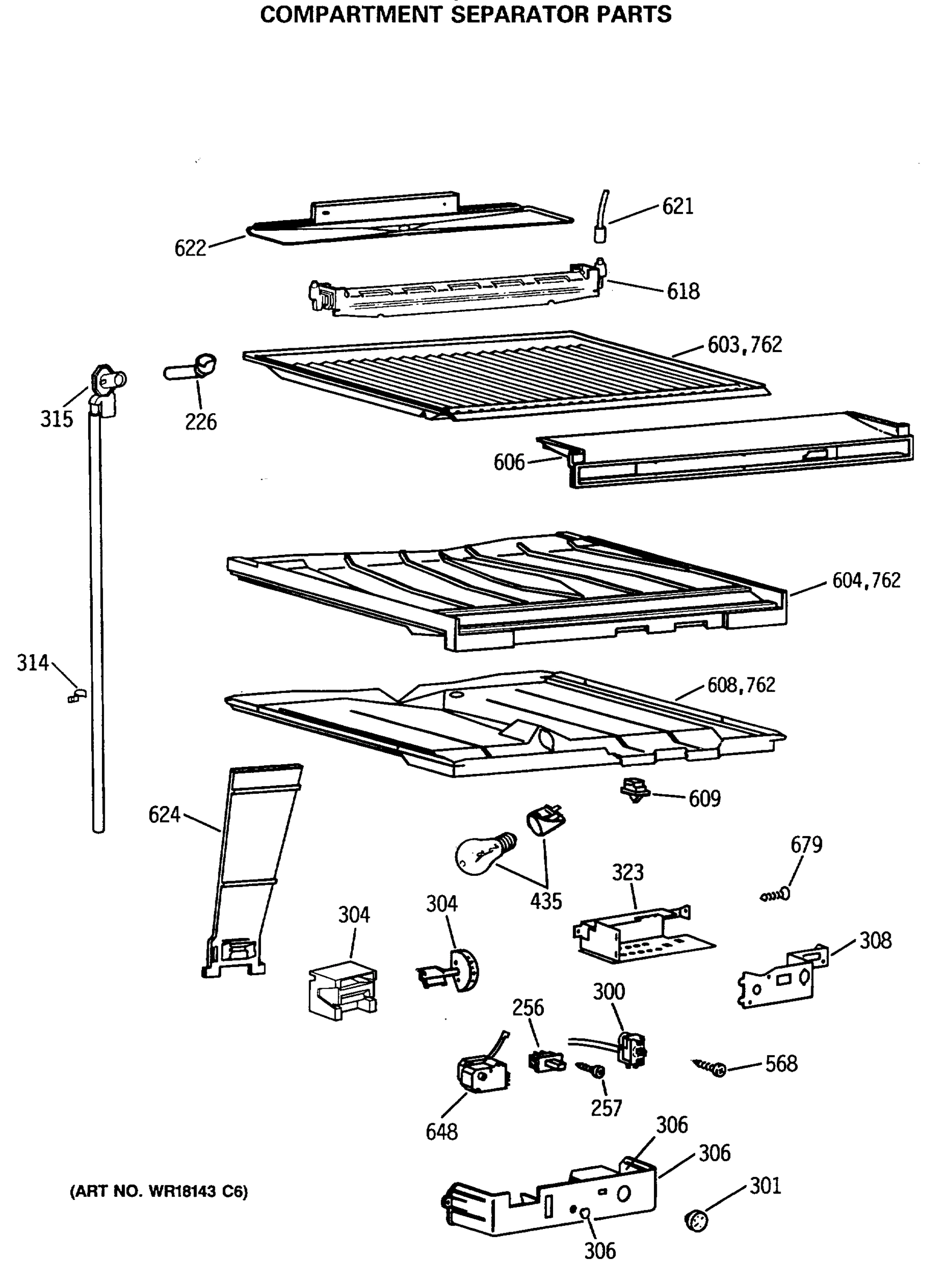 COMPARTMENT SEPARATOR PARTS