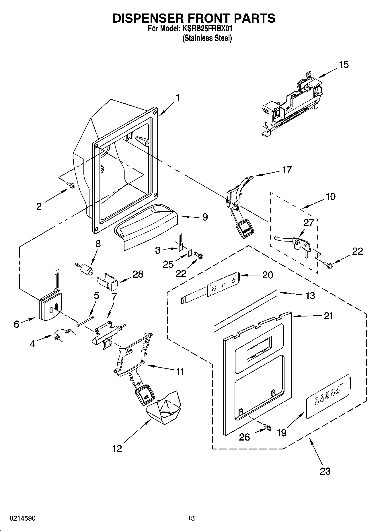 08 - DISPENSER FRONT PARTS