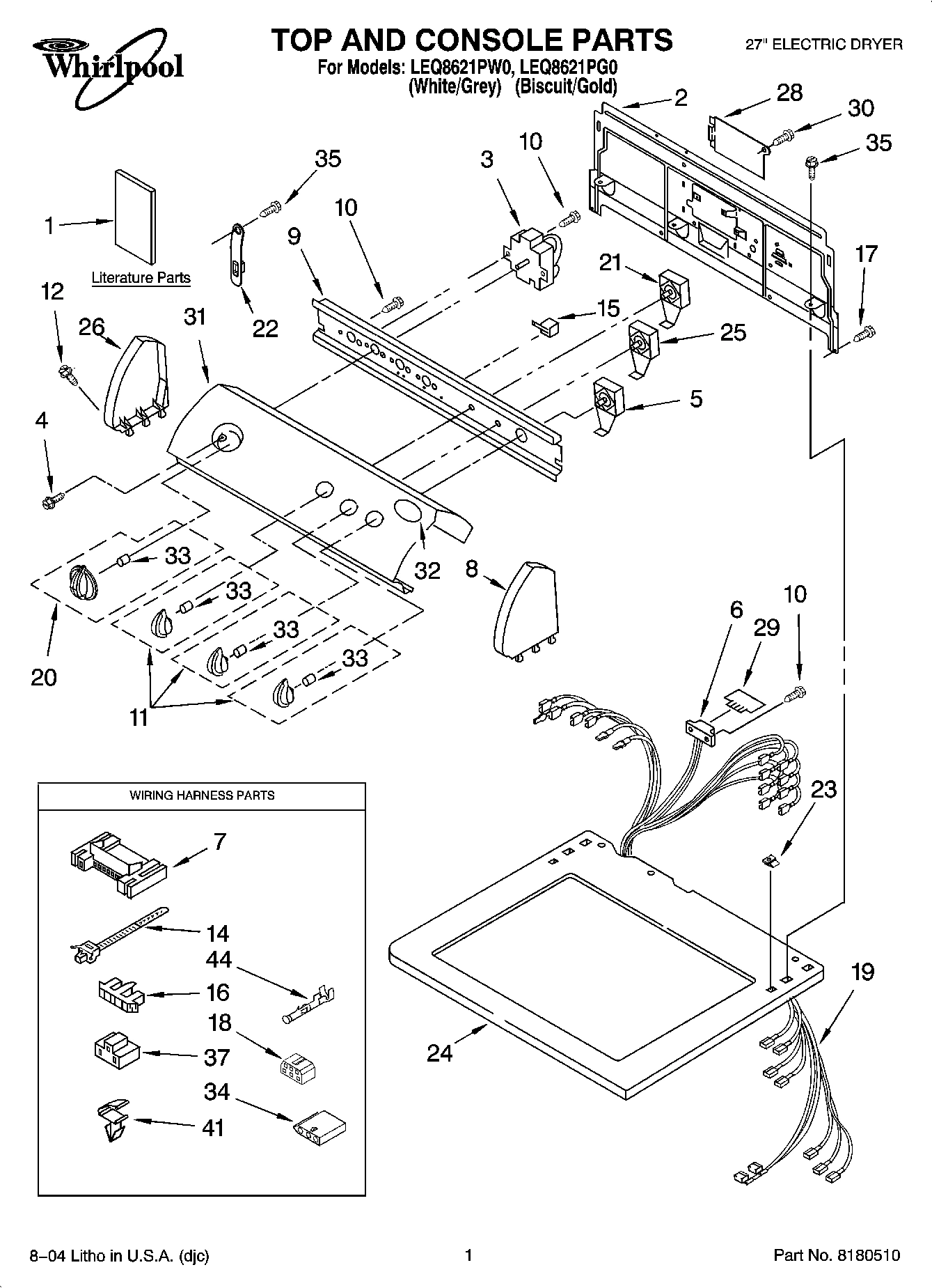 01 - TOP AND CONSOLE PARTS