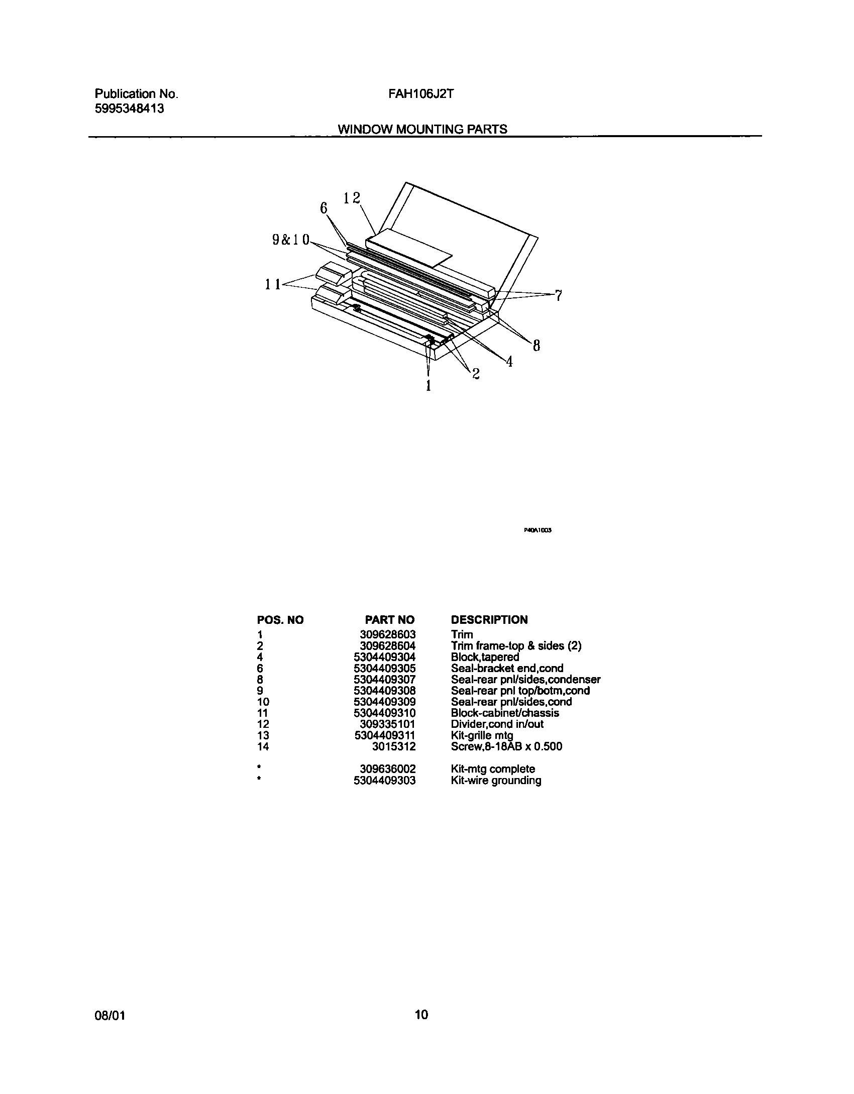 11 - WINDOW MOUNTING PARTS