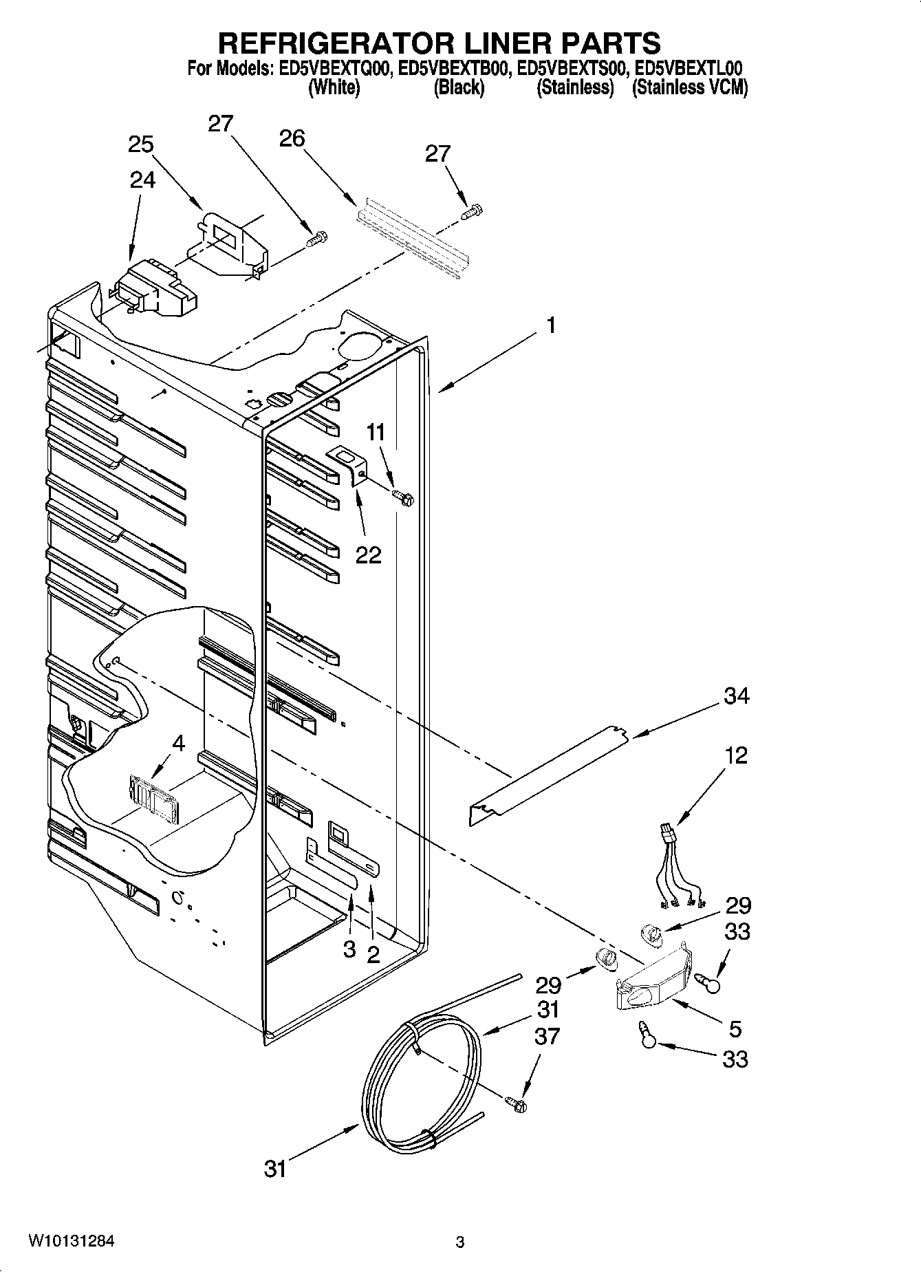 02 - REFRIGERATOR LINER PARTS