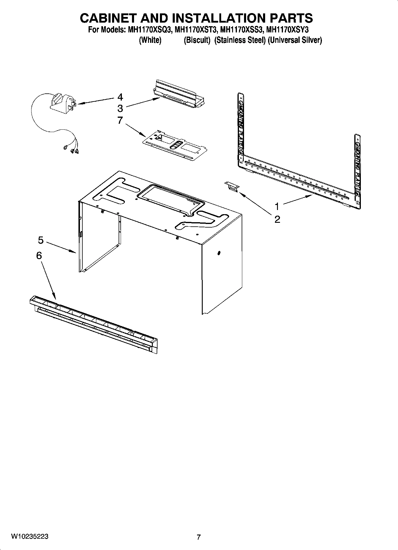 06 - CABINET AND INSTALLATION PARTS