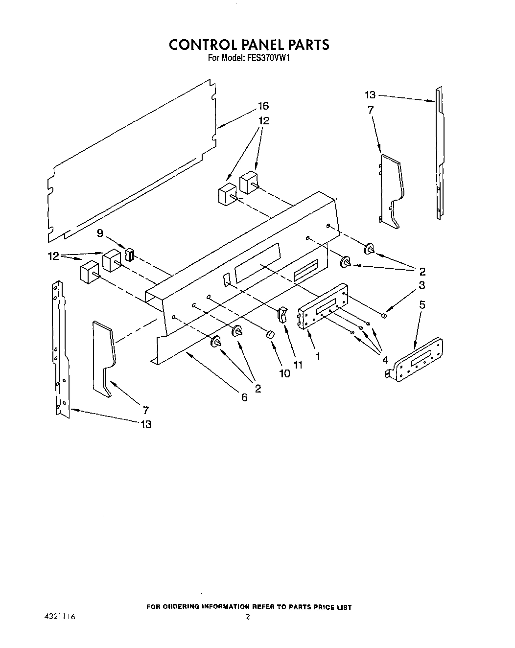 02 - CONTROL PANEL, LIT/OPTIONAL