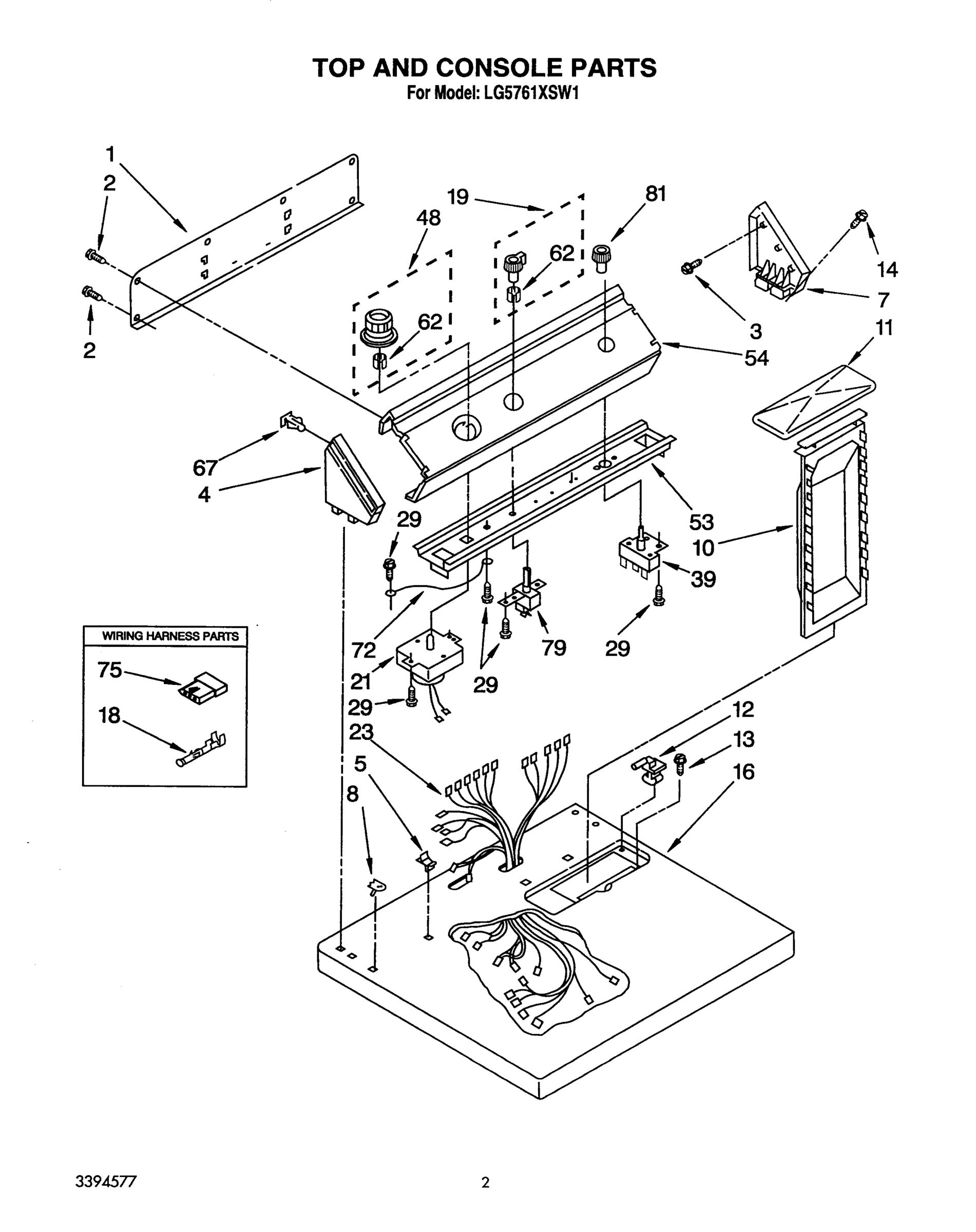 02 - TOP AND CONSOLE, LIT/OPTIONAL