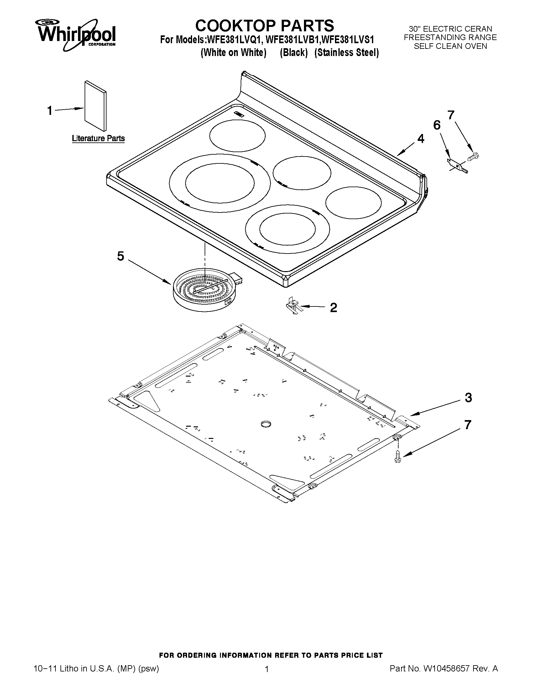 01 - COOKTOP PARTS