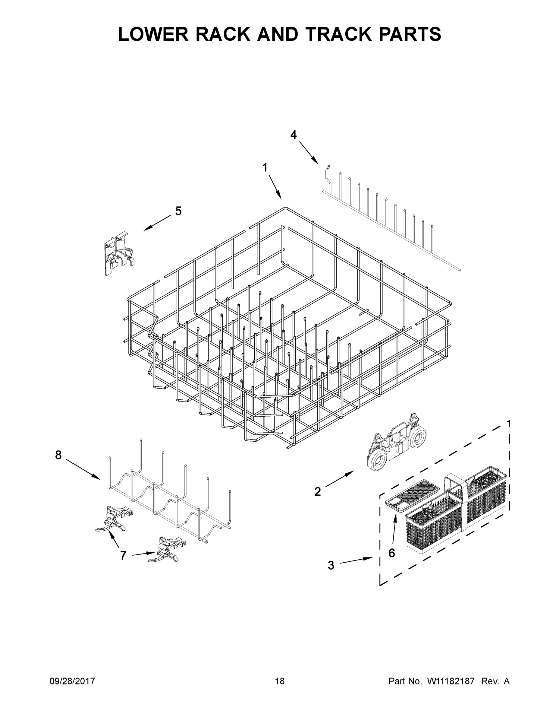10 - LOWER RACK AND TRACK PARTS