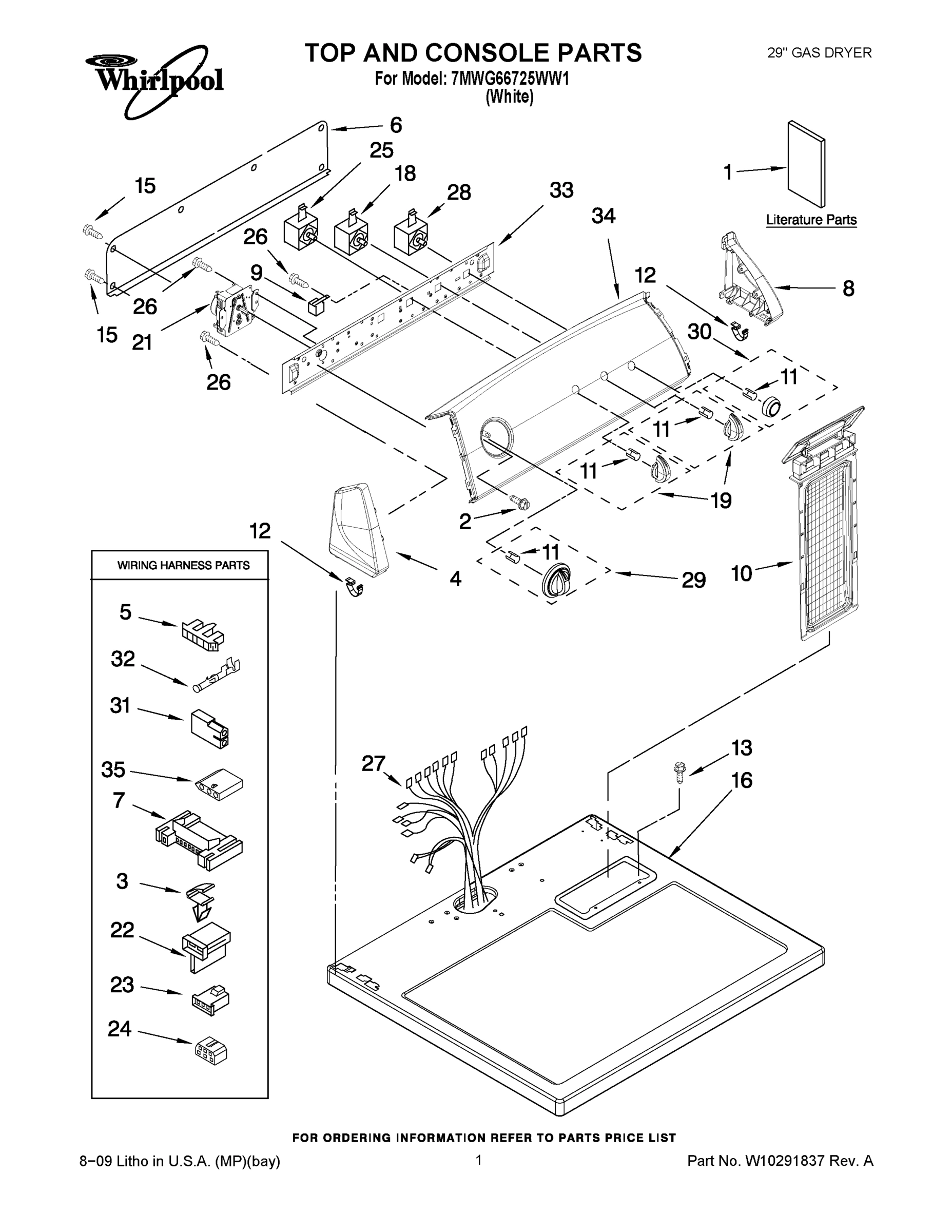 01 - TOP AND CONSOLE PARTS