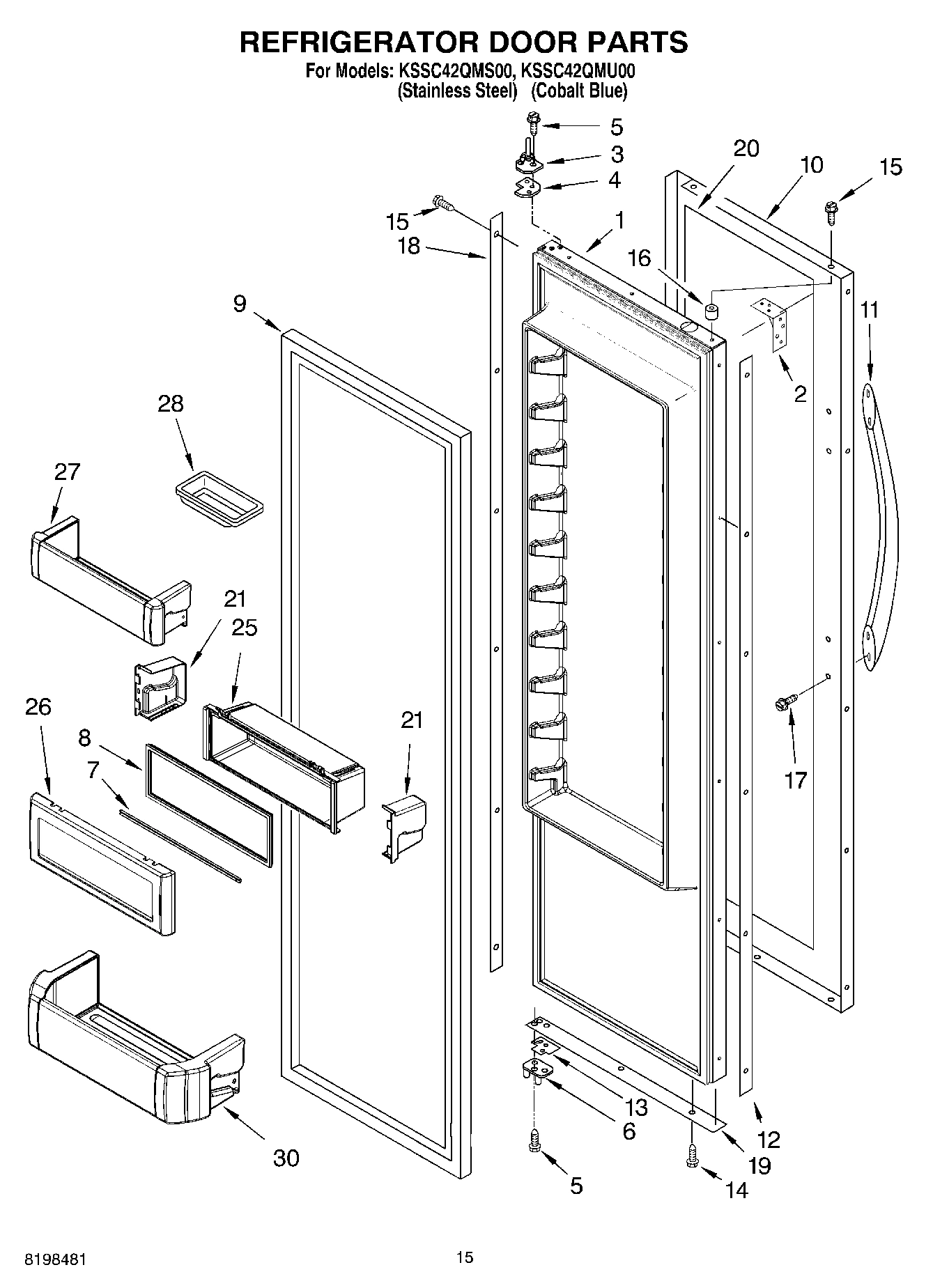 10 - REFRIGERATOR DOOR PARTS