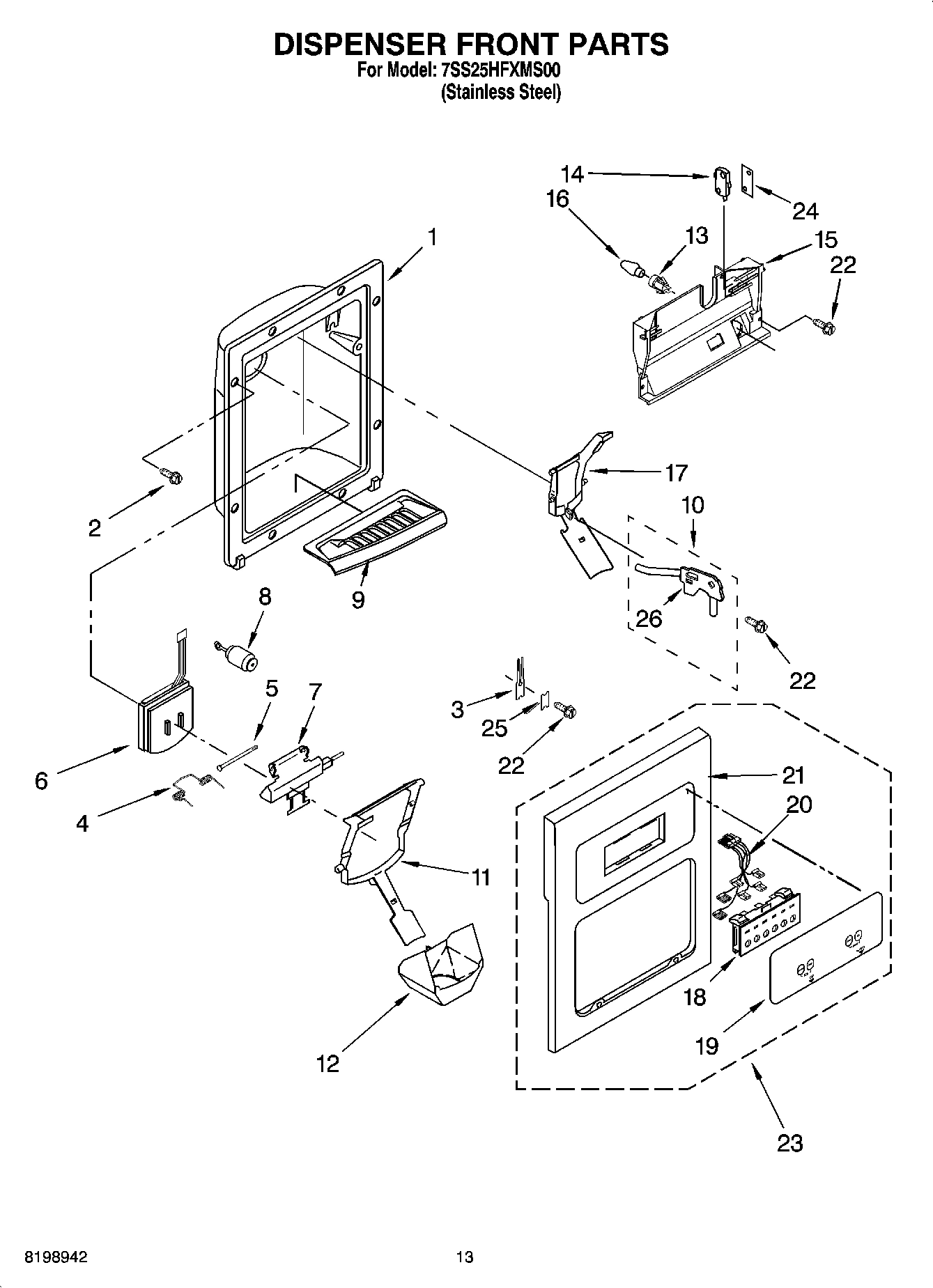 08 - DISPENSER FRONT PARTS